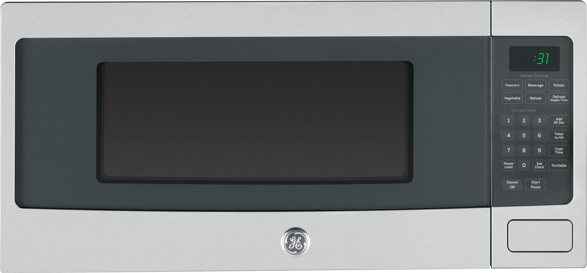 GE - Profile Series 1.1 Cu. Ft. Mid-Size Microwave - Stainless steel Ge 1.1 Cu Ft Mid Size Microwave Stainless Steel