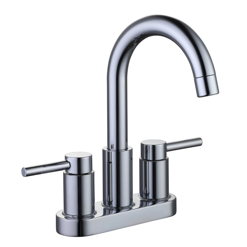 Dorind 4 in. Centerset 2Handle HighArc Bathroom Faucet in Chrome eBay