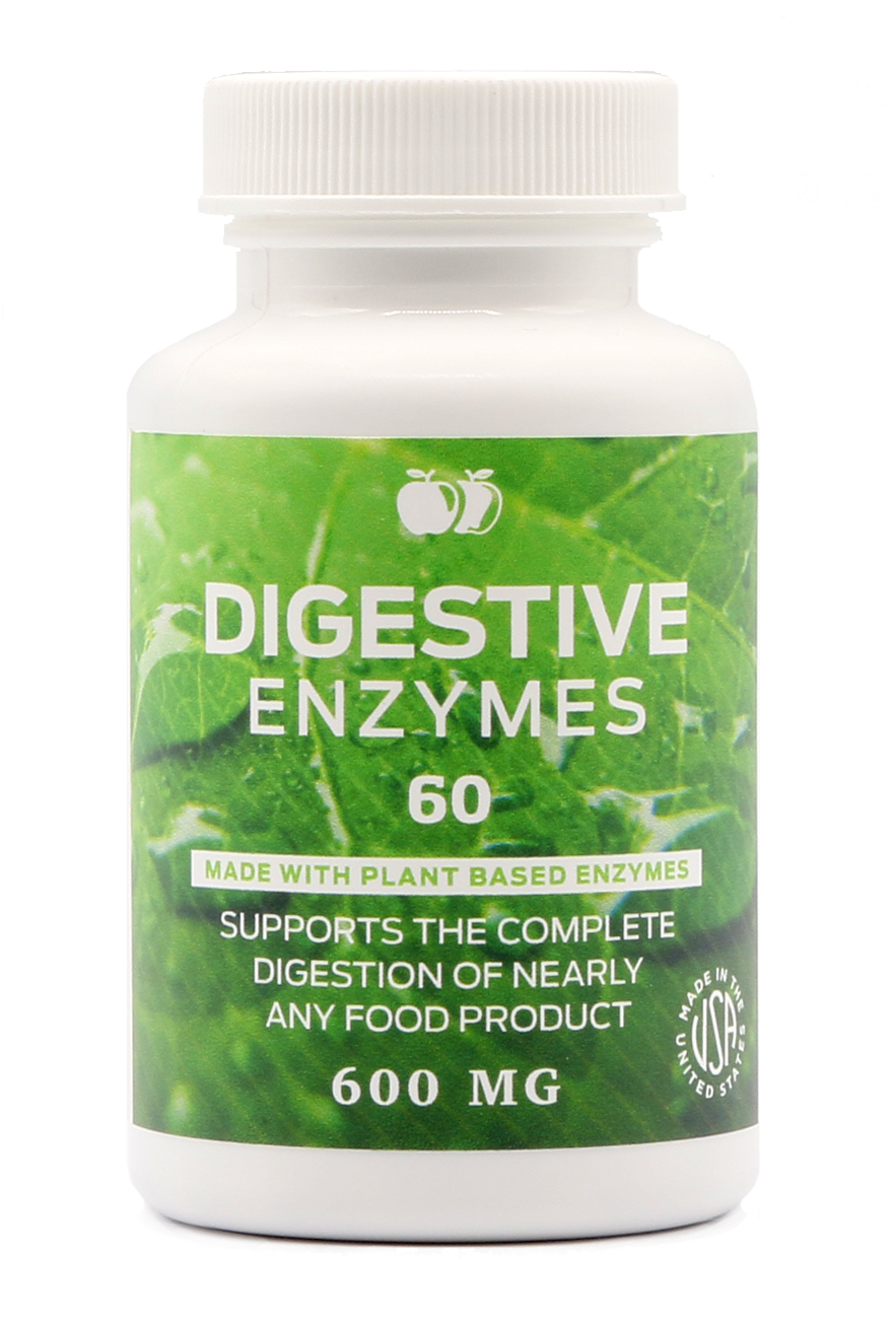 Natural Plant Based Digestive Enzymes 60 Capsules 600mg Ebay 