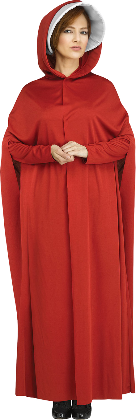 Womens Red Handmaids Maiden Hooded Robe Cloak Cape Bonnet ...