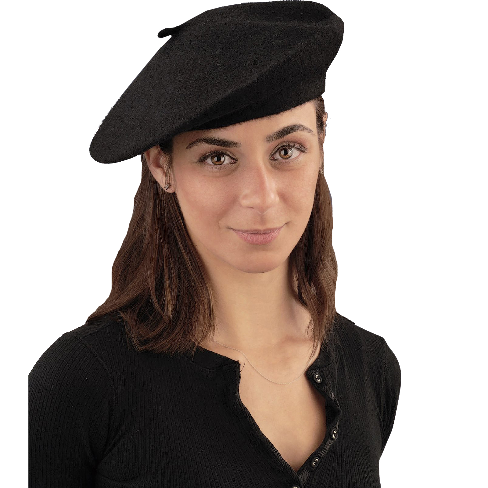 Adult Black Felt French Beatnik Cap Artist Tam Beret Hat Costume Accessory eBay