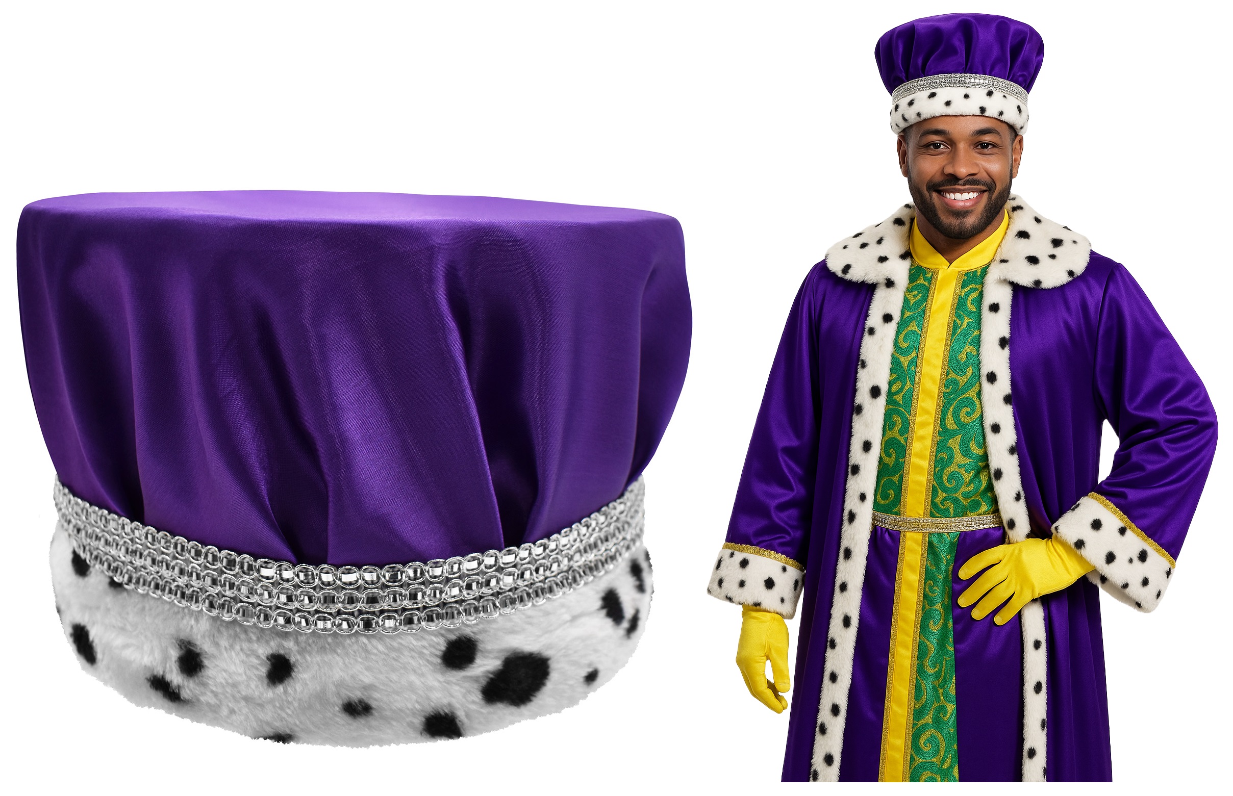 Adult King Queen Prom Formal Pageant Crown Folding Collapsible Top Hat Costume - Picture 10 of 22