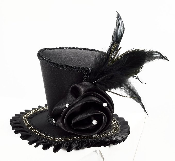 black fancy hat