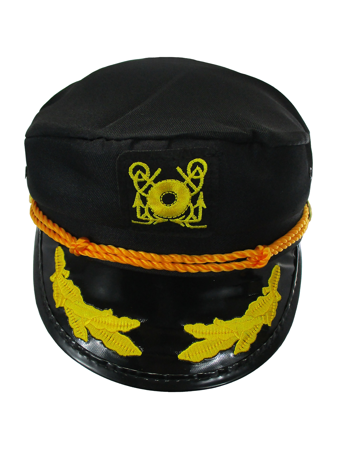 New Captain Hat Adult Quality Satin One Size Adult Naval Officer Fancy Dress 