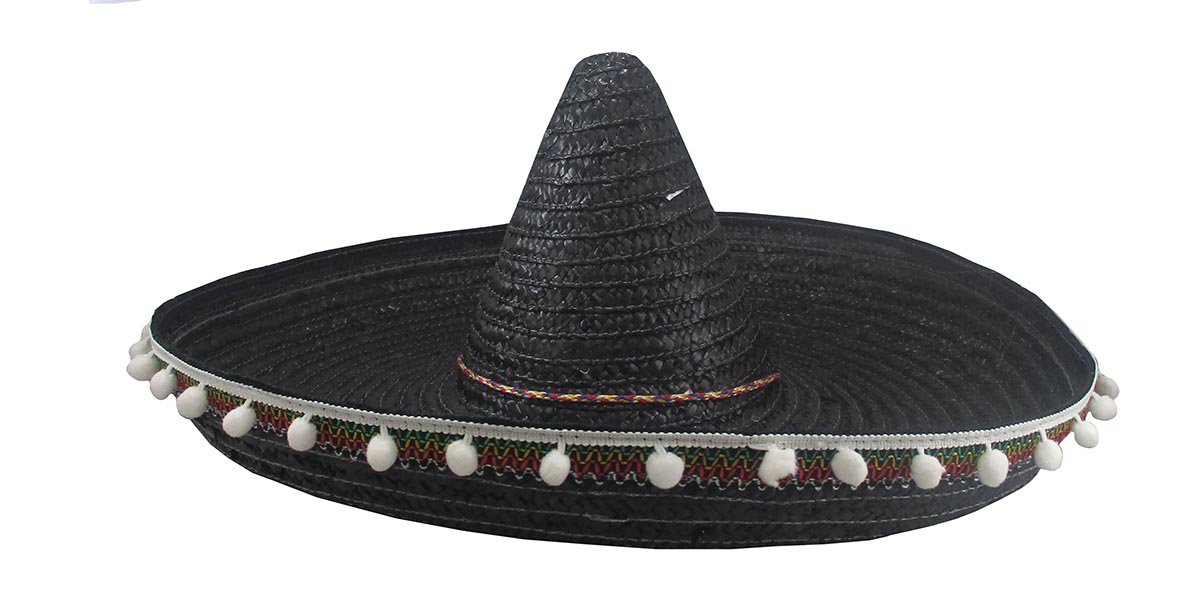 Adult Large Straw Mexican Spanish Sombrero Cinco de Mayo Dia de los Muertos Hat 