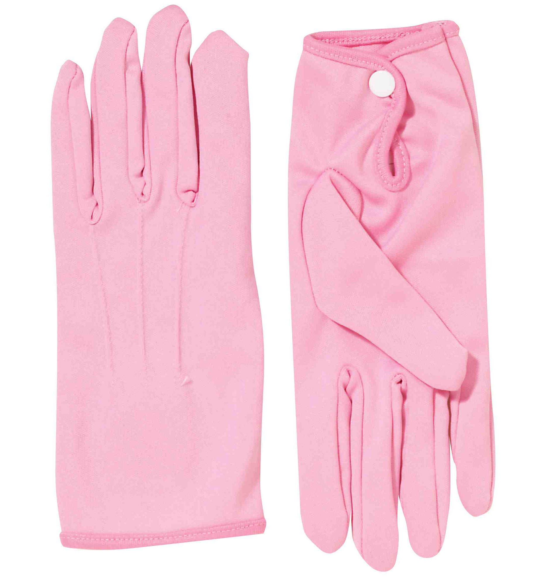 Deluxe Pink Tuxedo Parade Short Formal Gloves With Snap Adult Costume ...