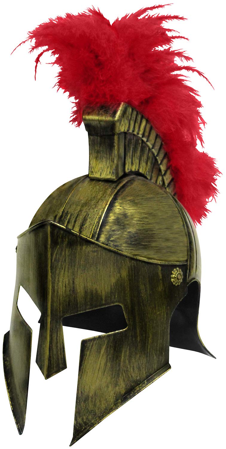 Medieval Knight Greek Spartan Helmet And Spear Prop Roman Gladiator Costume - Picture 14 of 29