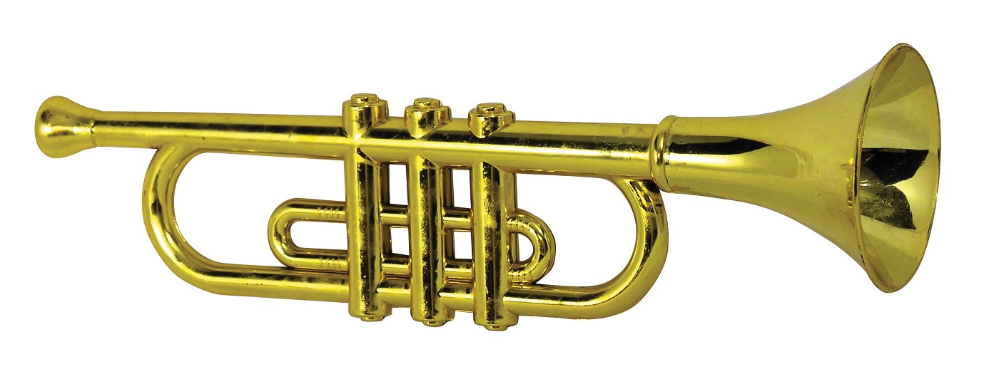 gold toy trumpet