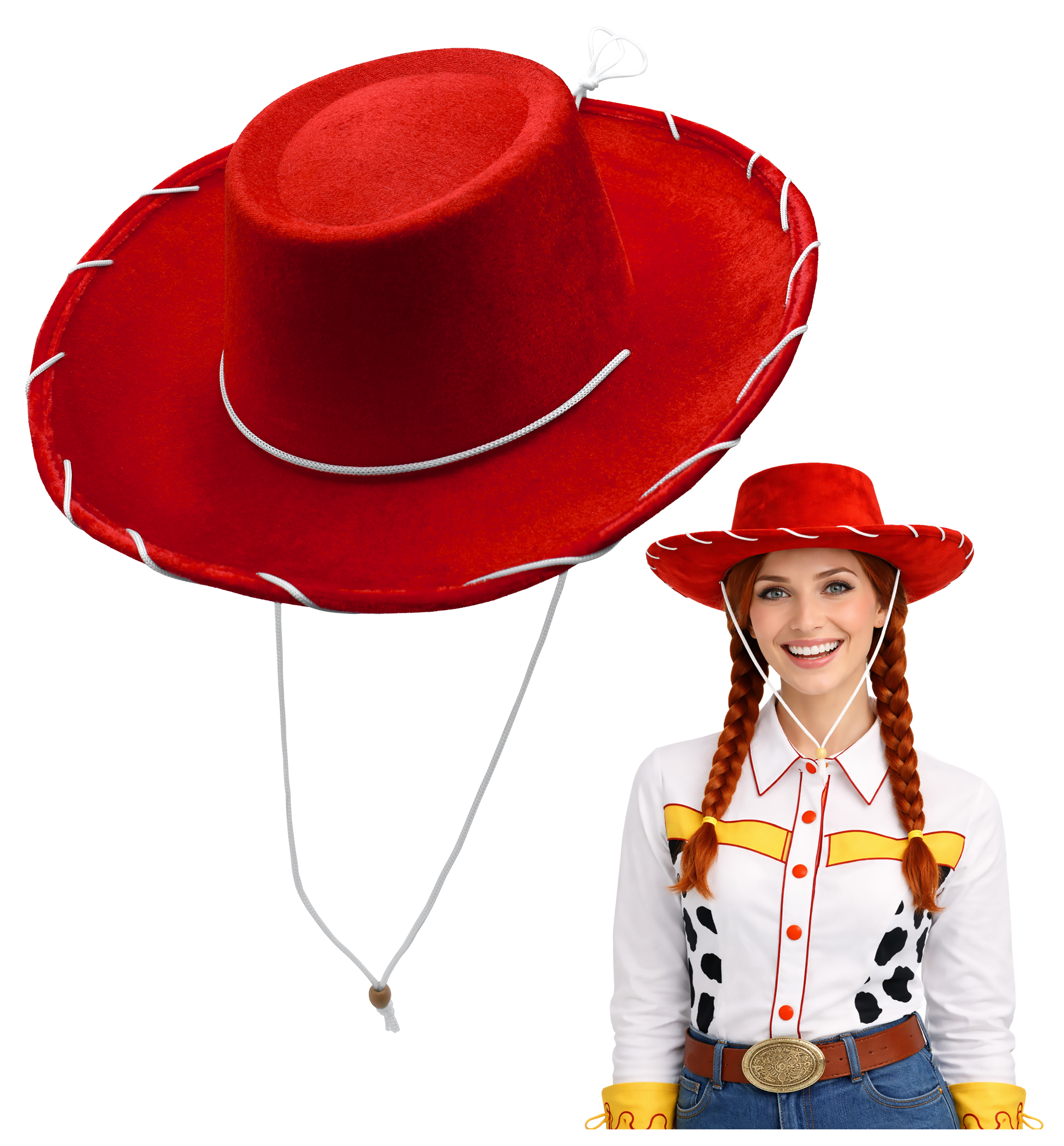 Adult Western 1950's Cowboy Cowgirl Ranch Story Hat Halloween
