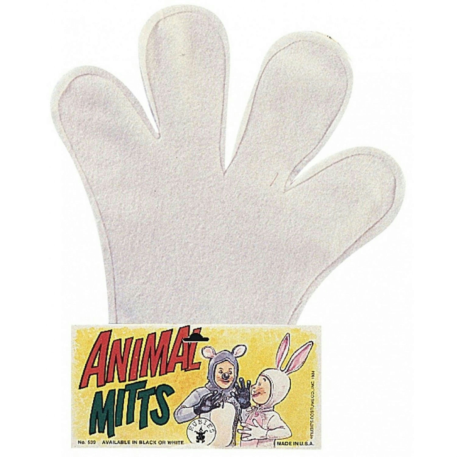 white cartoon gloves