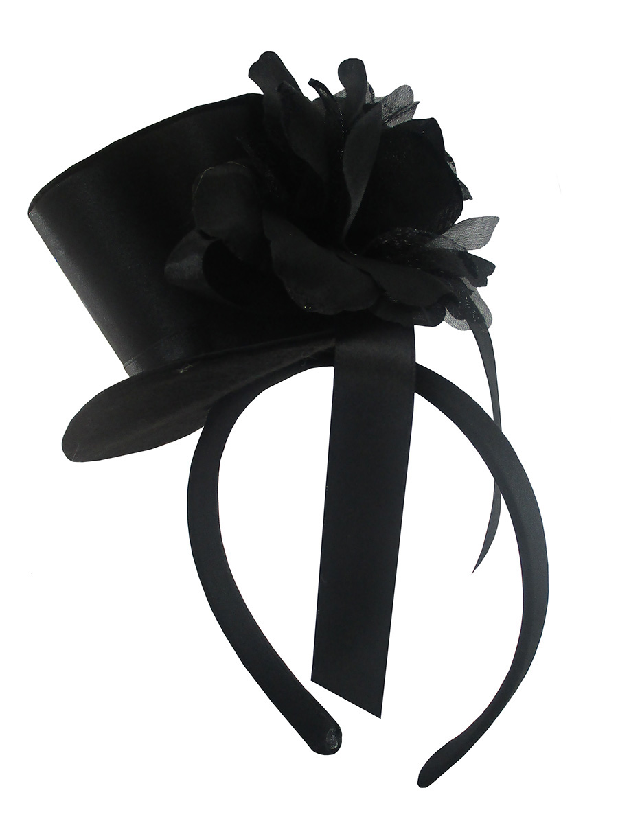 black top hat headband