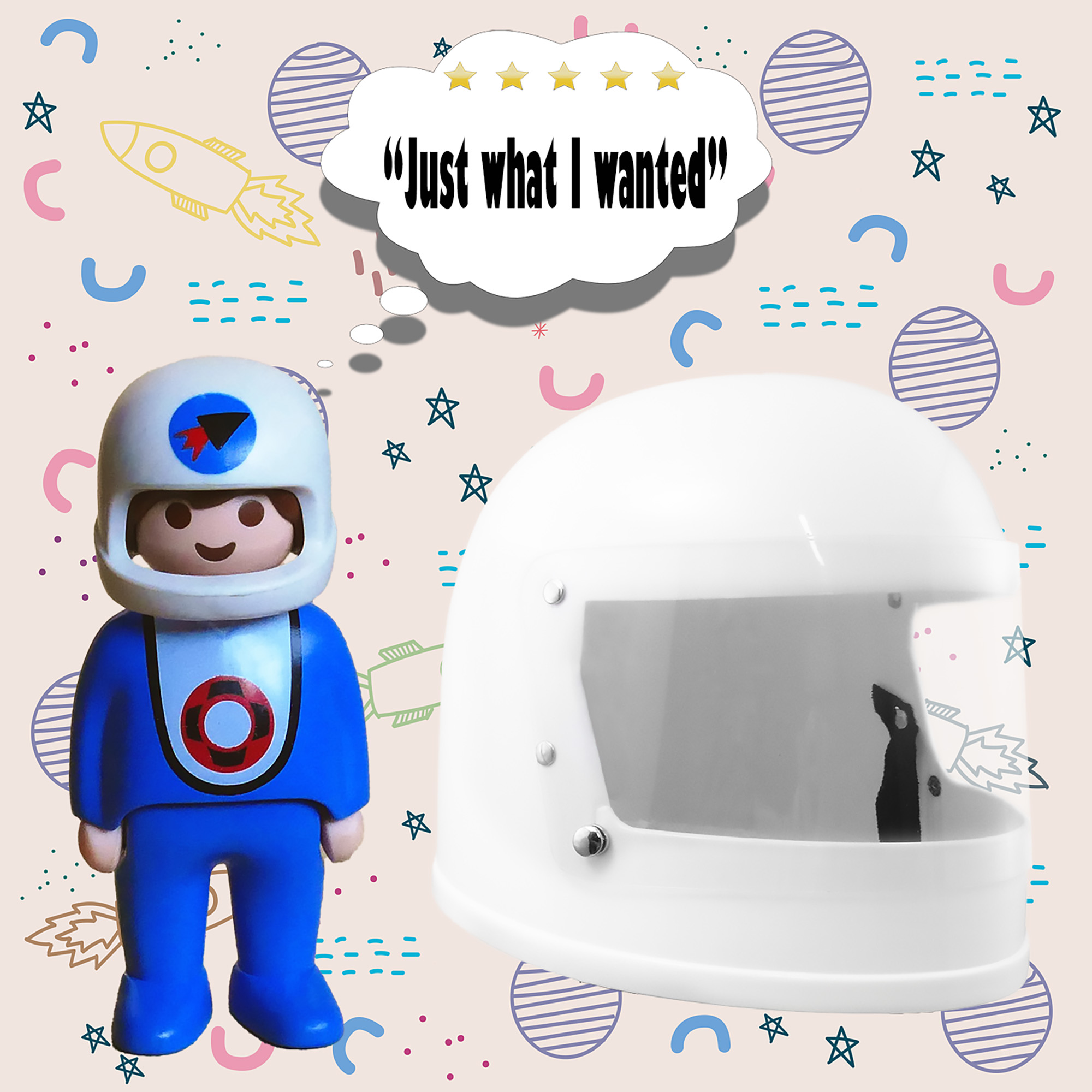 Child Race Car Space Astronaut Toy Motorcycle Helmet Costume Accessory