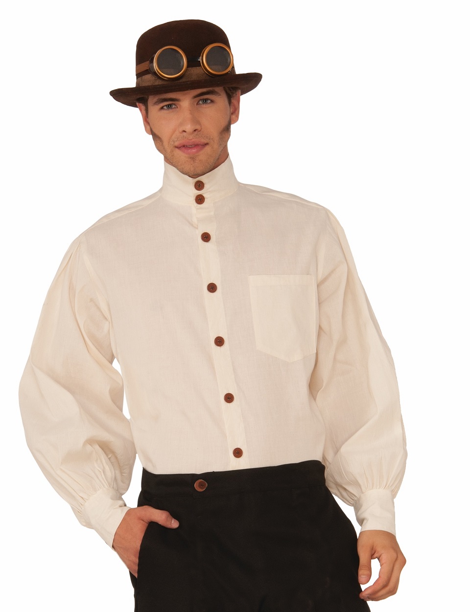 western collarless shirts