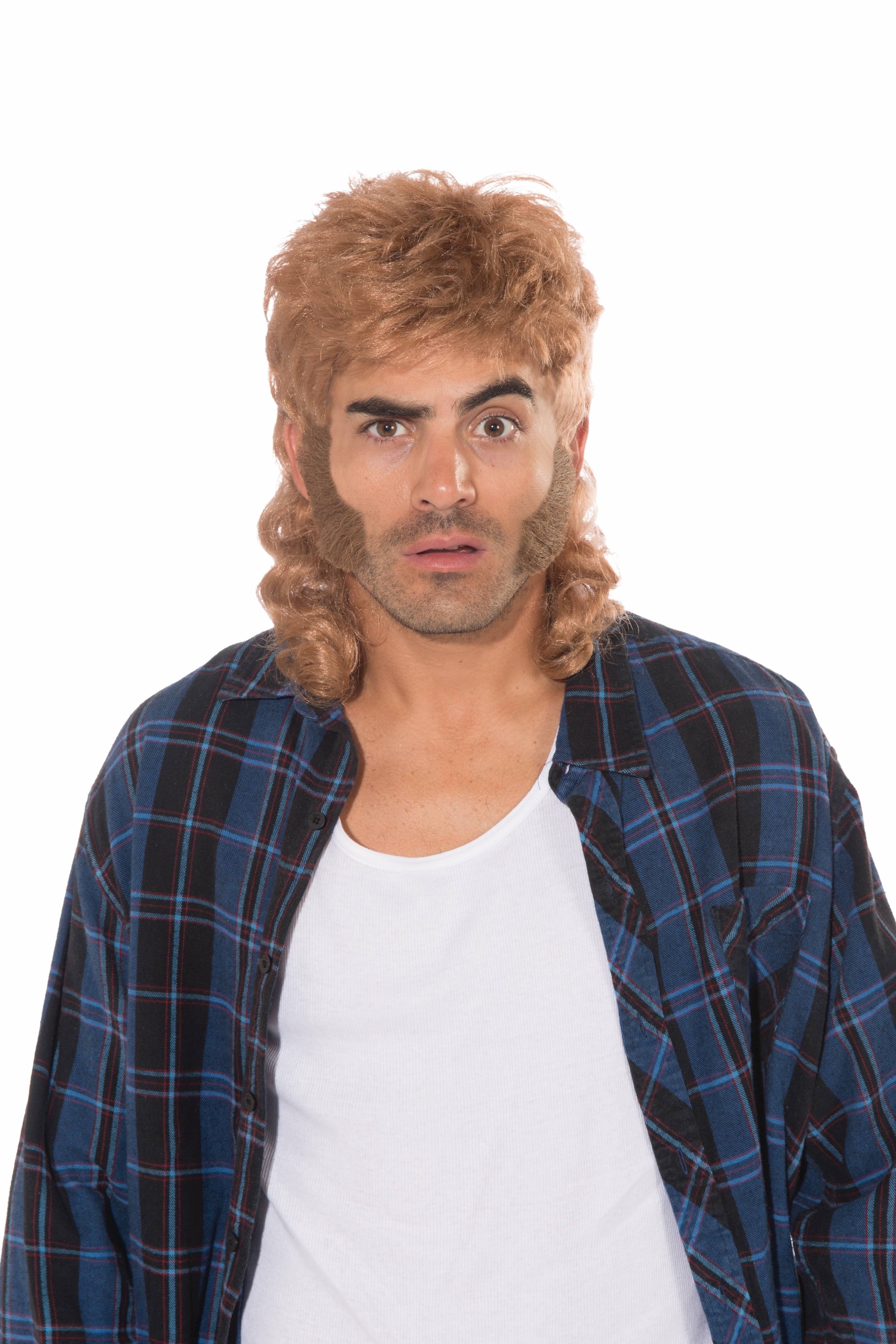Curly 80s Hillbilly Rocker Mullet Man Hair Wig Adult Mens Costume Accessory Ebay