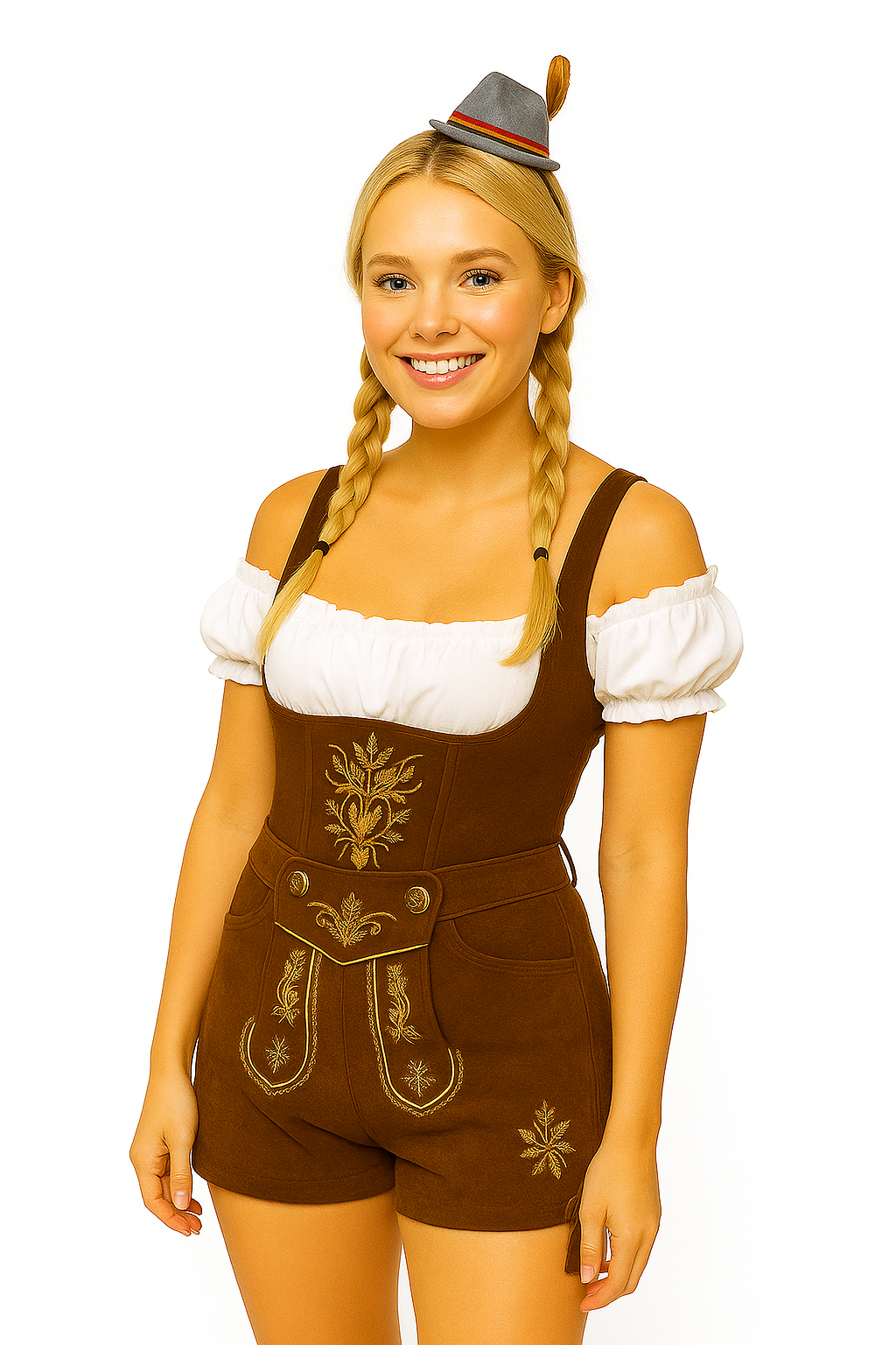 Adult Mini Oktoberfest Hat Headband Lederhosen Costume German Alpine Hat - Picture 17 of 17