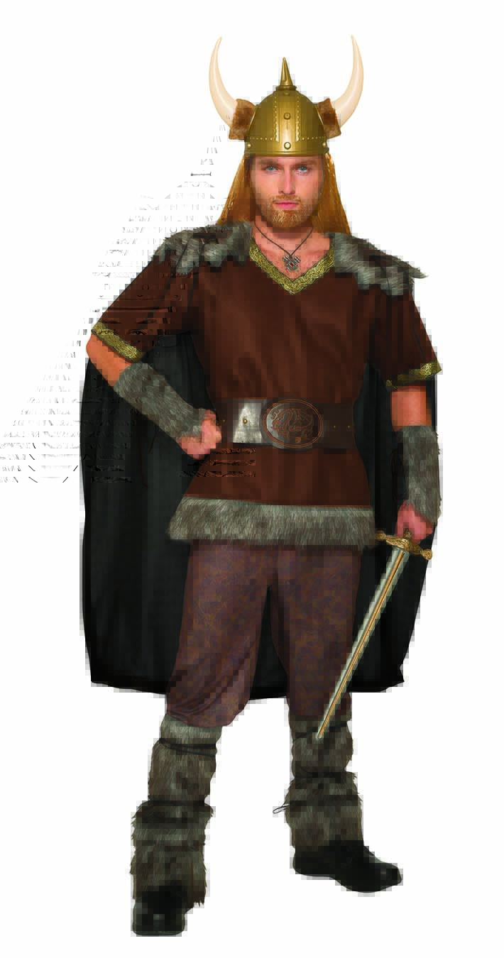 Adult Viking Warrior Barbarian Chief Tunic Cape Belt Halloween Costume ...