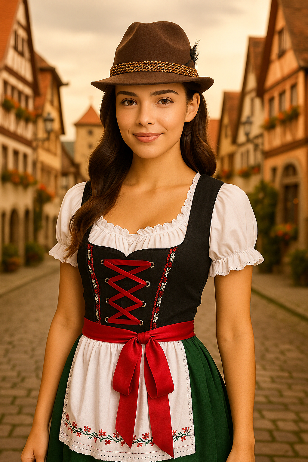 Adult Deluxe Wool Felt German Oktoberfest Alpine Tyrolean Costume Fedora Hat - Picture 9 of 25