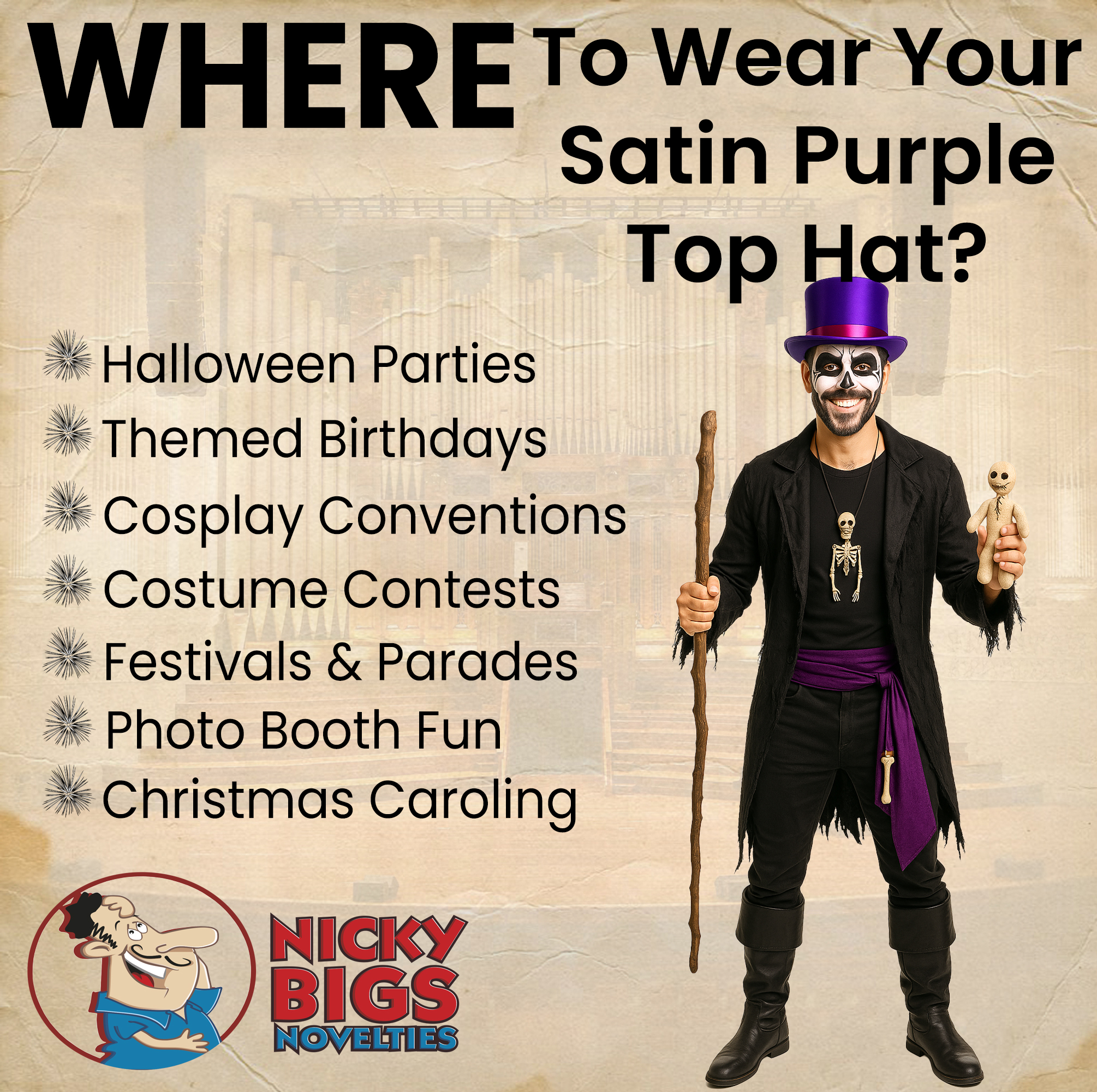 Adult Satin Top Hat Magician Gentleman Roaring 20s Tuxedo Formal Costume - Picture 38 of 56