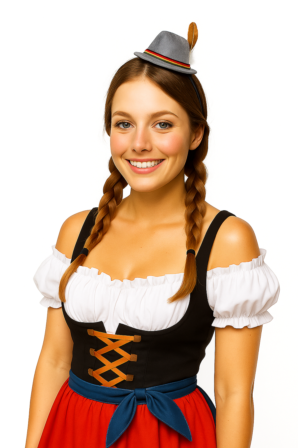 Adult Mini Oktoberfest Hat Headband Lederhosen Costume German Alpine Hat - Picture 16 of 17