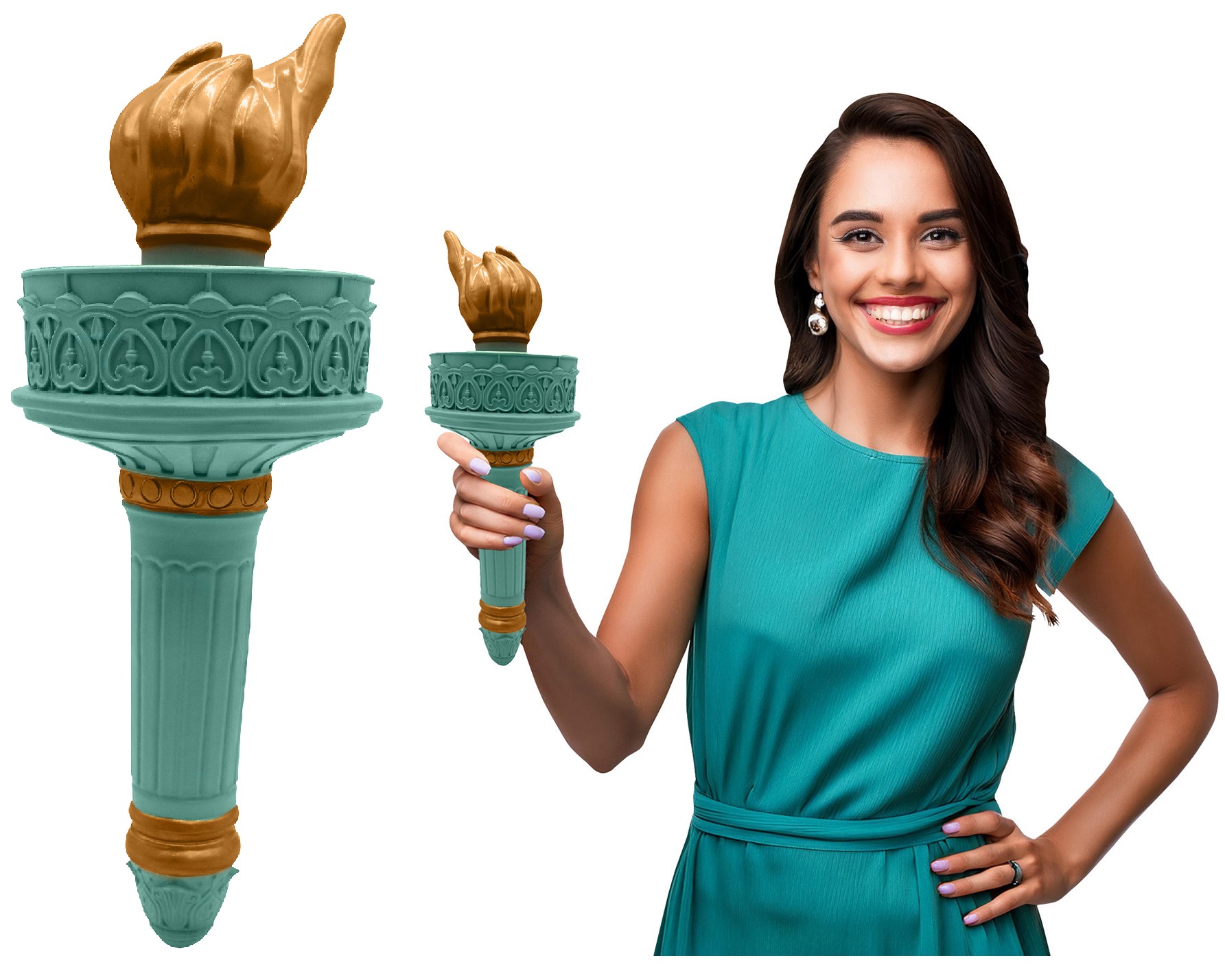 Patriotic Statue of Lady Liberty Torch Handheld Prop Cosplay 