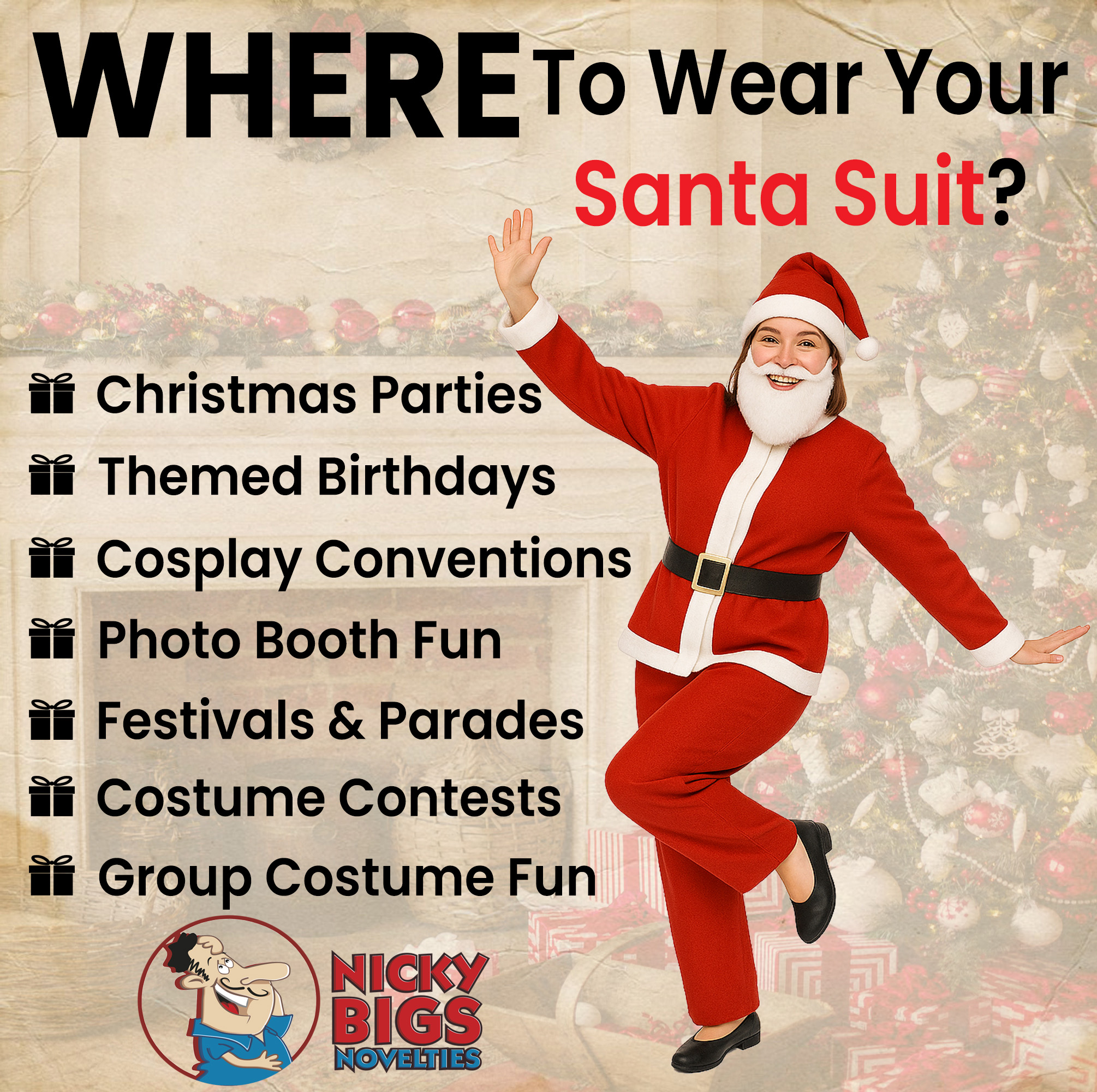 5 Piece Cheap Santa Suit Set Christmas Santa Claus Costume With Beard Adult Size 4