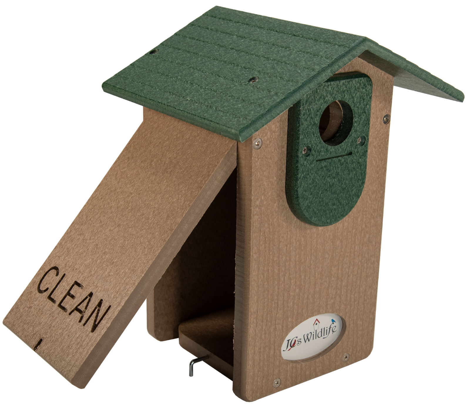JCs Wildlife Brown Recycled Ultimate Bluebird House w/Brown Roof & Free Shipping 