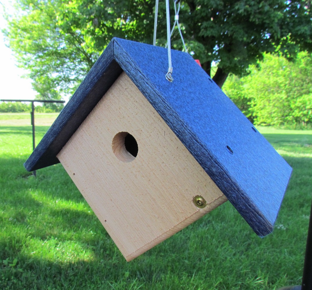 & Warbler Birdhouse JCs Wildlife Cedar & Poly Wren Yellow Roof Chickadee 
