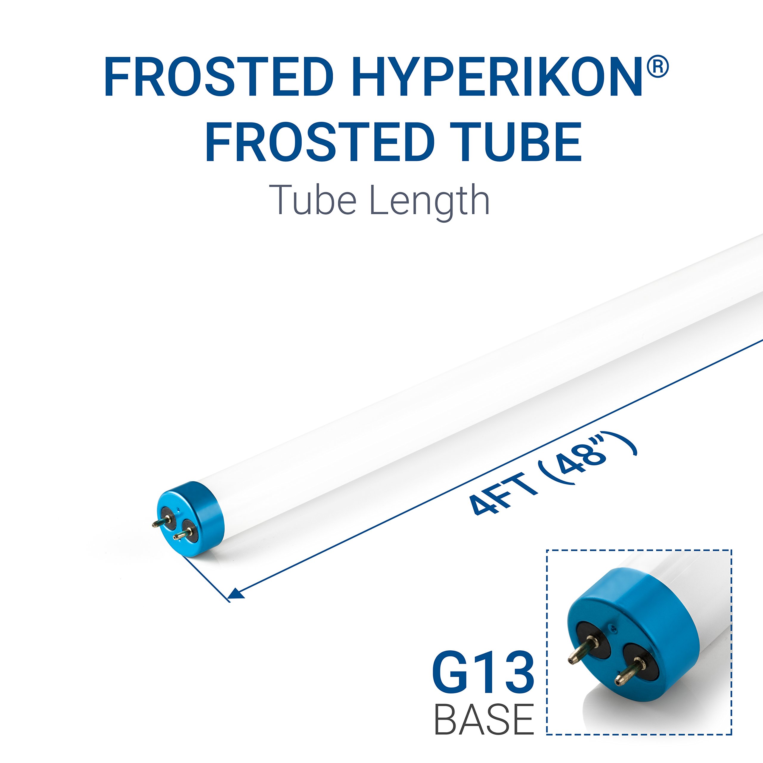 Hyperikon 4 Foot LED Tube, T8 T10 T12 40 Watt Replacement (18W), Dual ...