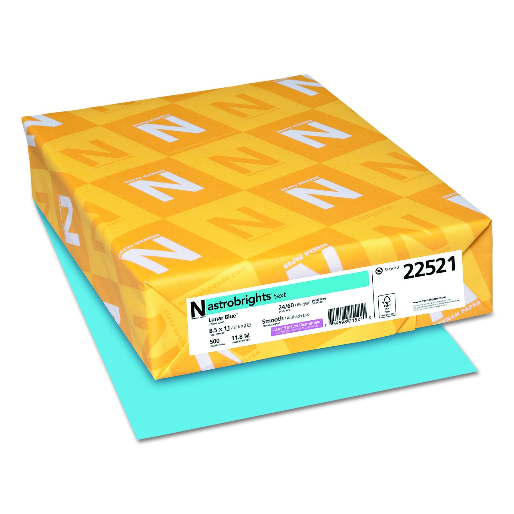 Neenah paper astro 8.5x11 lunar Blue rm 22521/21528 (759598215210)
