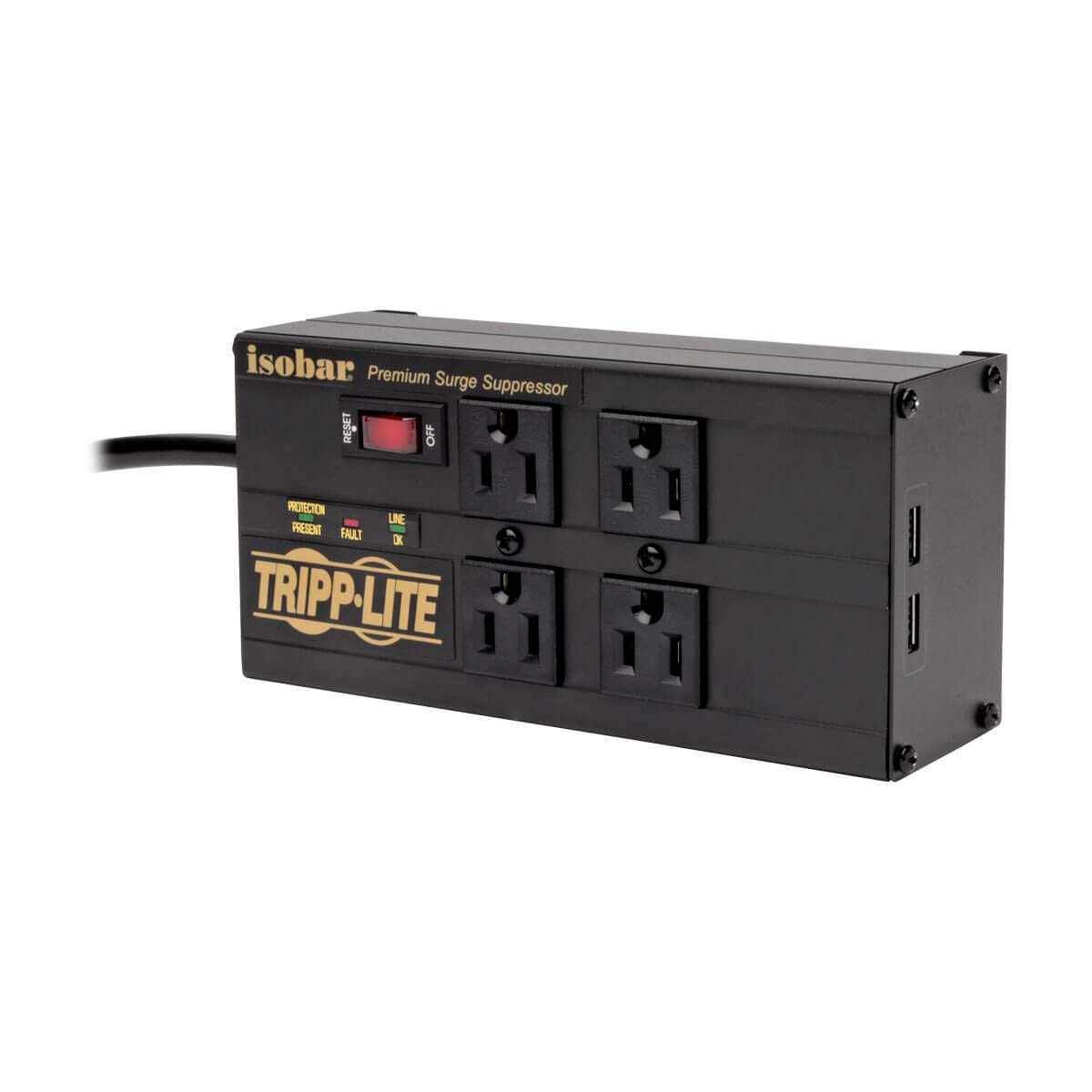 Tripp Lite Isobar 4 Outlet Surge Protector Power Strip with 2 USB