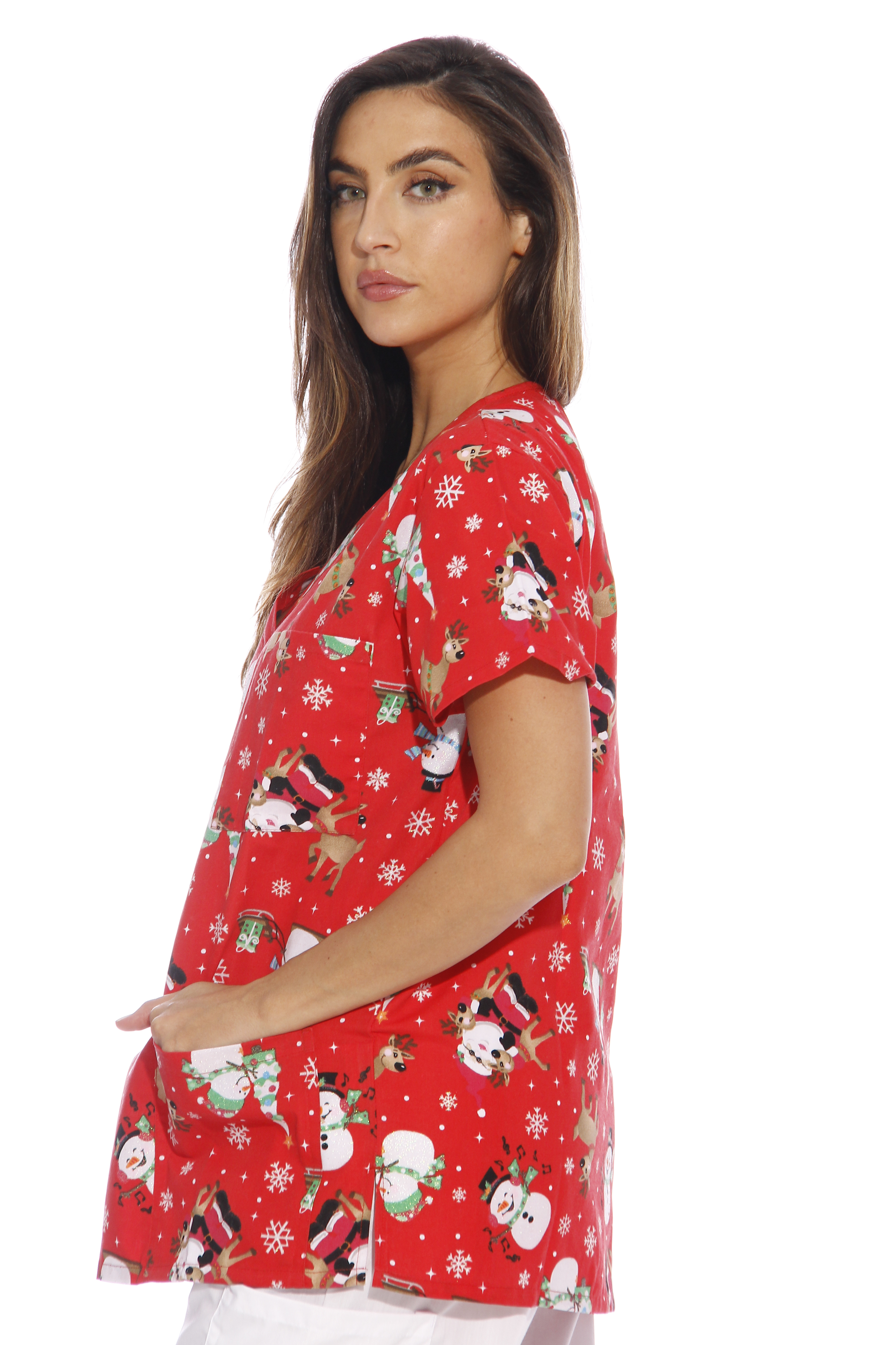 Just Love Women's Scrub Tops / Holiday Scrubs / Nursing Scrubs - Picture 40 of 51