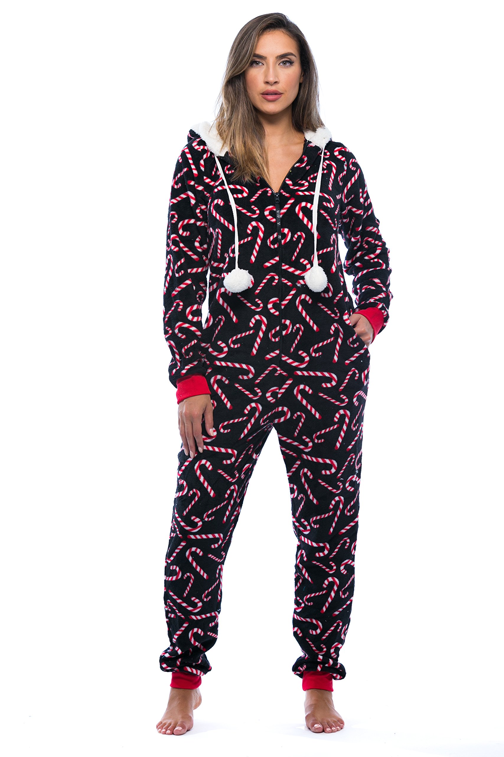 Just Love Christmas Print Pom Pom Adult Onesie eBay