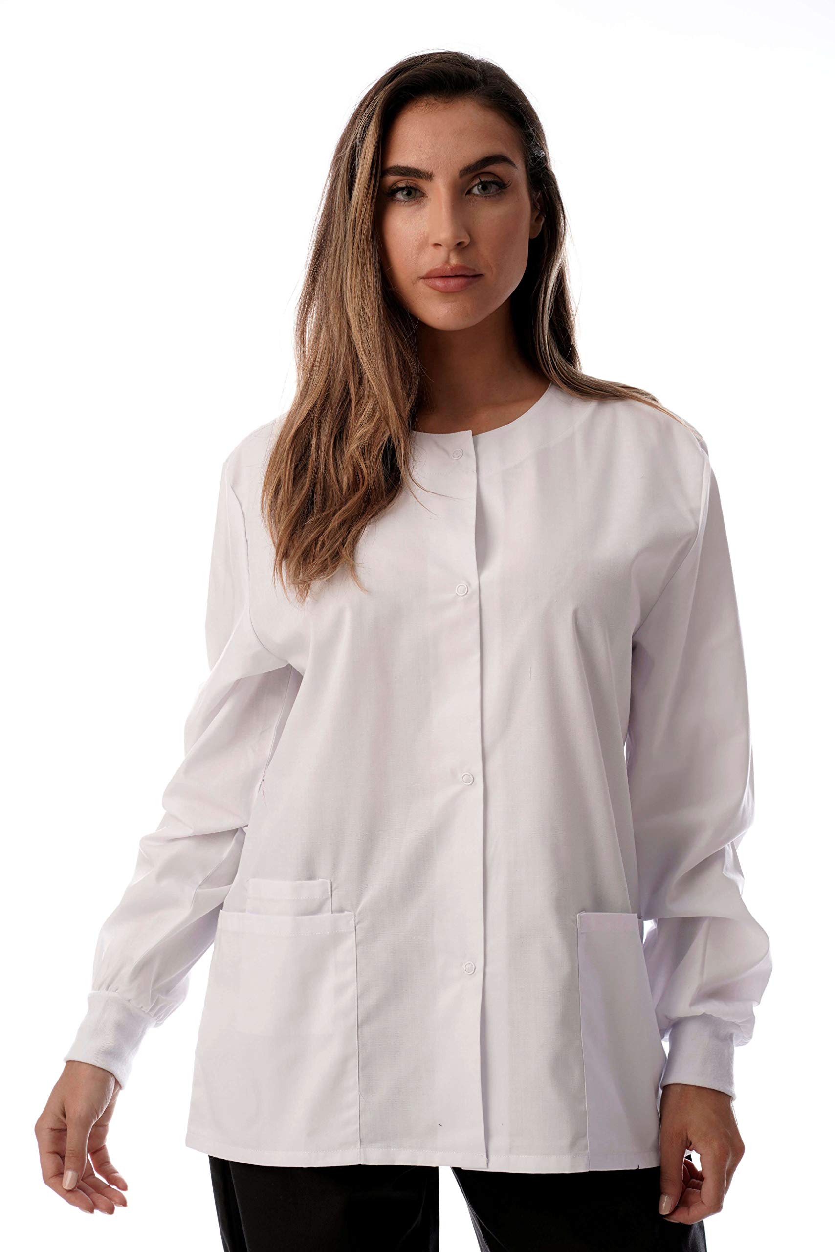 Just Love Women's Solid Scrub Jacket - Comfortable and Professional Uniform Coat - Picture 71 of 73