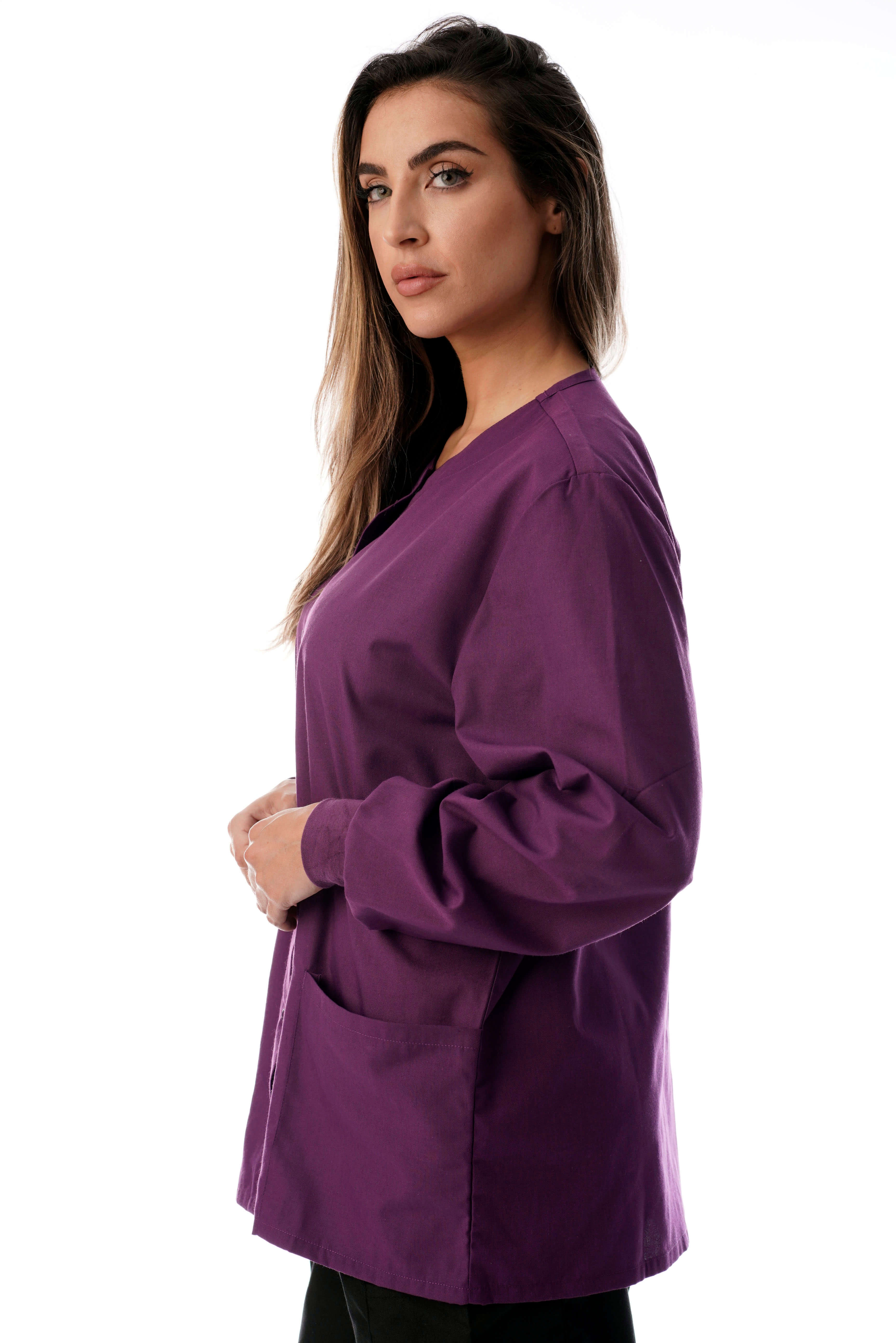 Just Love Women's Solid Scrub Jacket - Comfortable and Professional Uniform Coat - Picture 32 of 73