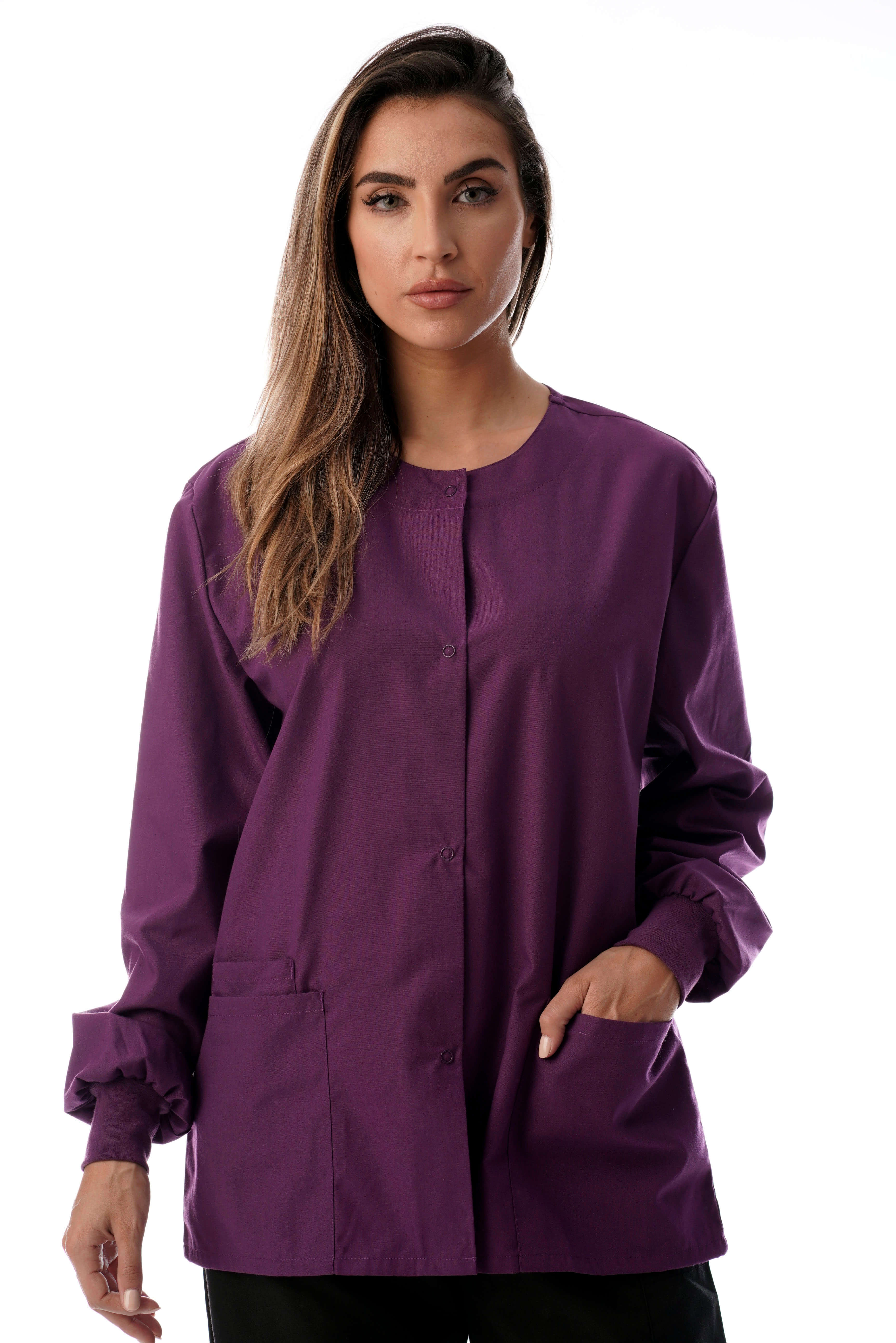 Just Love Women's Solid Scrub Jacket - Comfortable and Professional Uniform Coat - Picture 31 of 73
