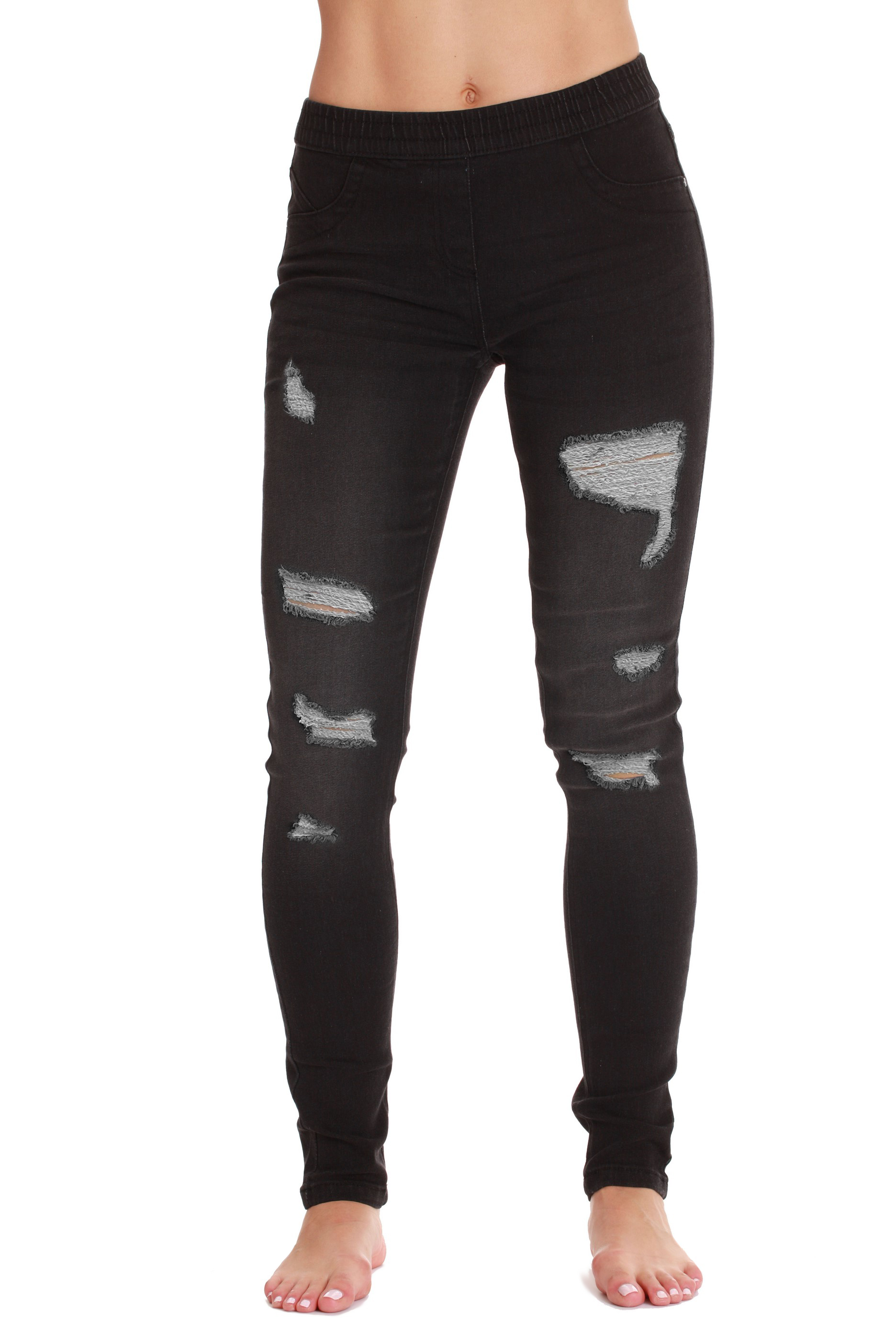 Just Love Denim Wash Ripped Jeggings for Women