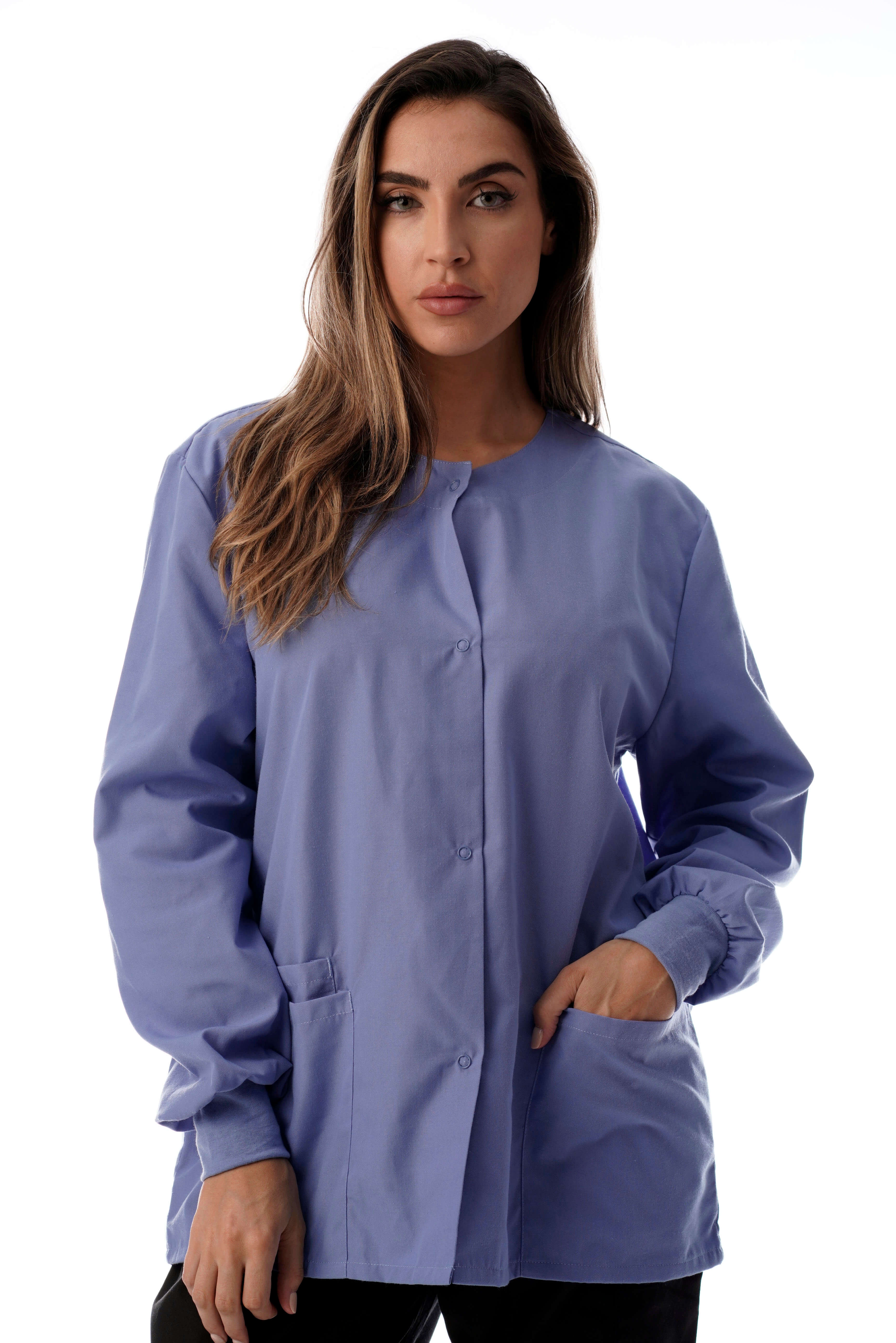 Just Love Women's Solid Scrub Jacket - Comfortable and Professional Uniform Coat - Picture 20 of 73