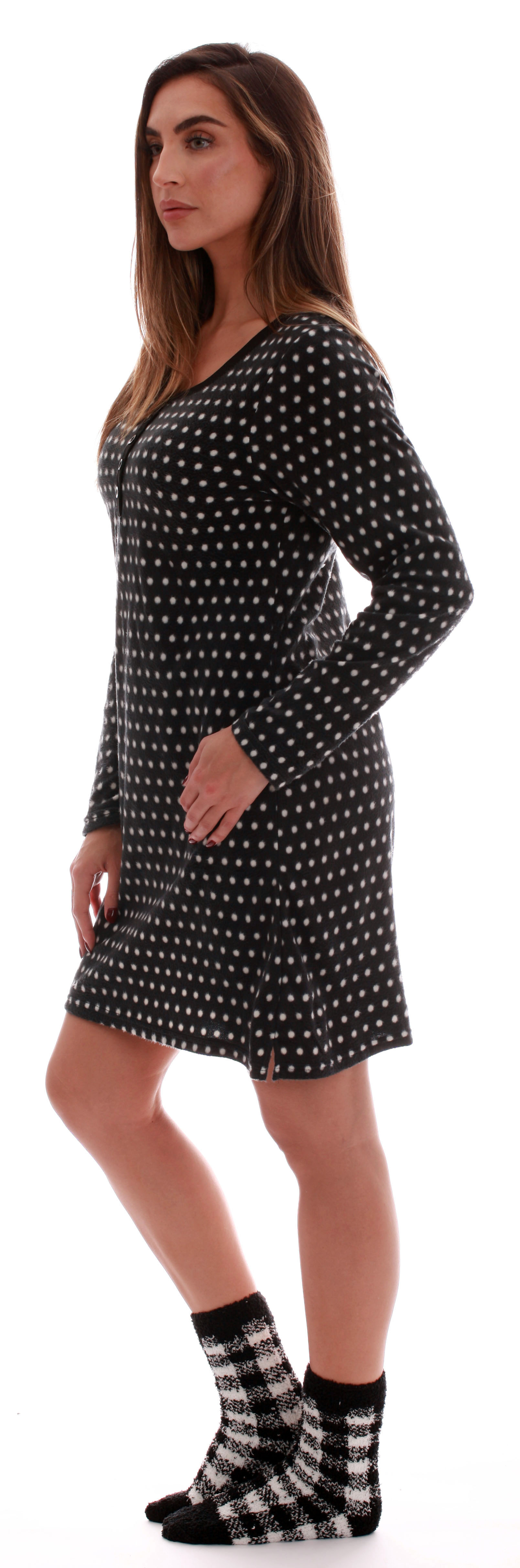 Just Love Womens Ultra-Soft Sleep Shirt Nightgown with Matching Fuzzy Socks | eBay