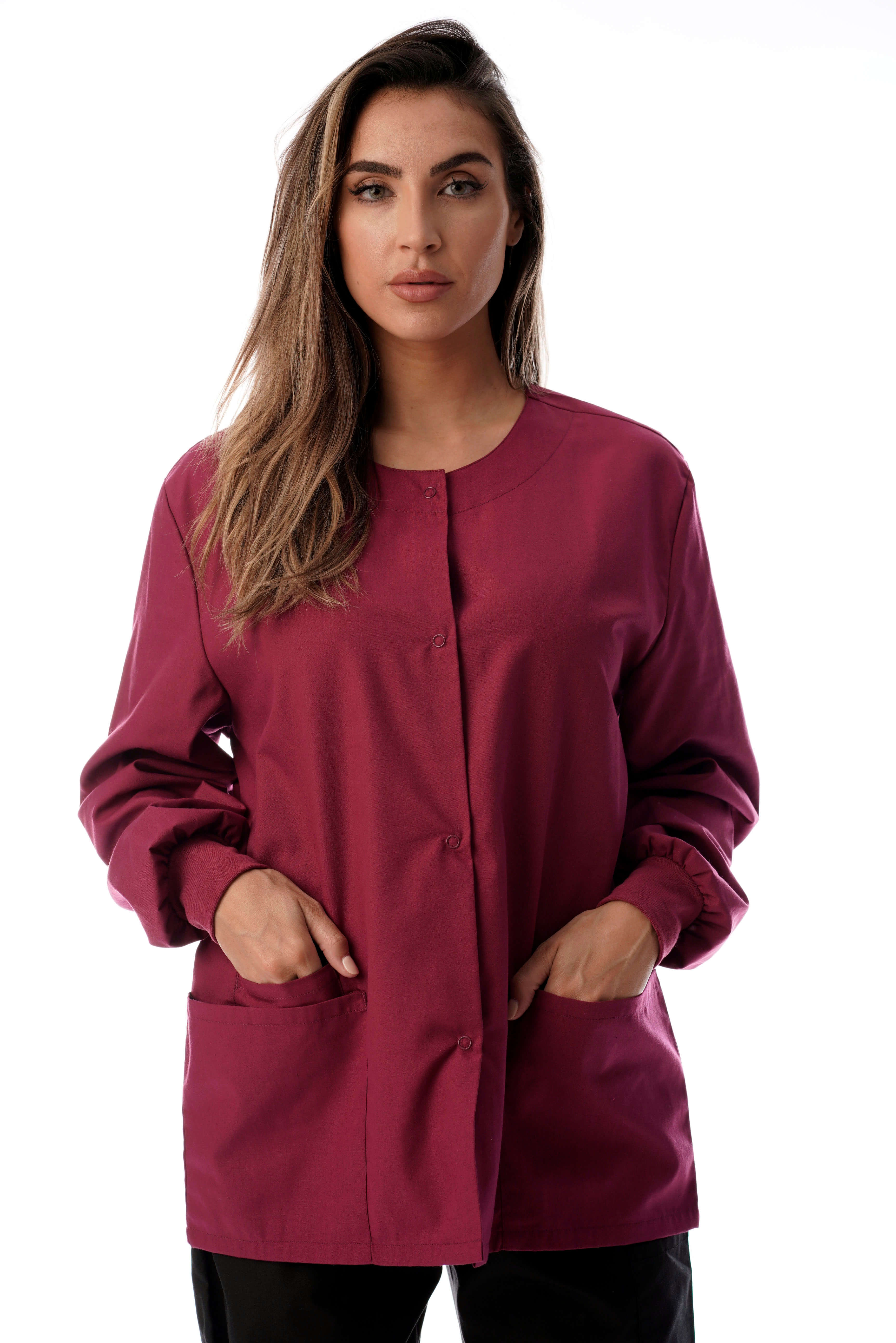 Just Love Women's Solid Scrub Jacket - Comfortable and Professional Uniform Coat - Picture 8 of 73
