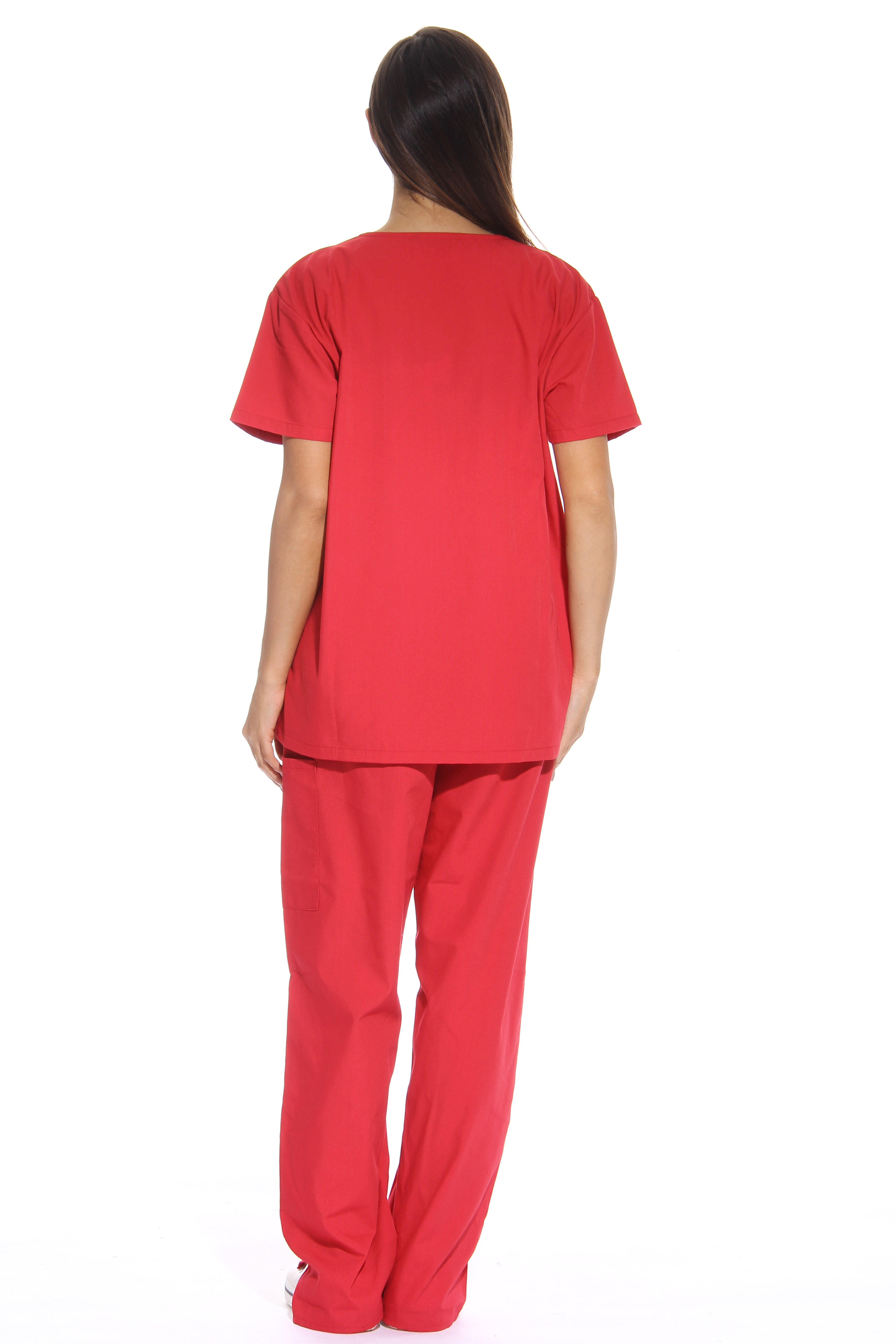 Just Love Women's Scrub Sets Six Pocket Medical Scrubs (vneck Red Size