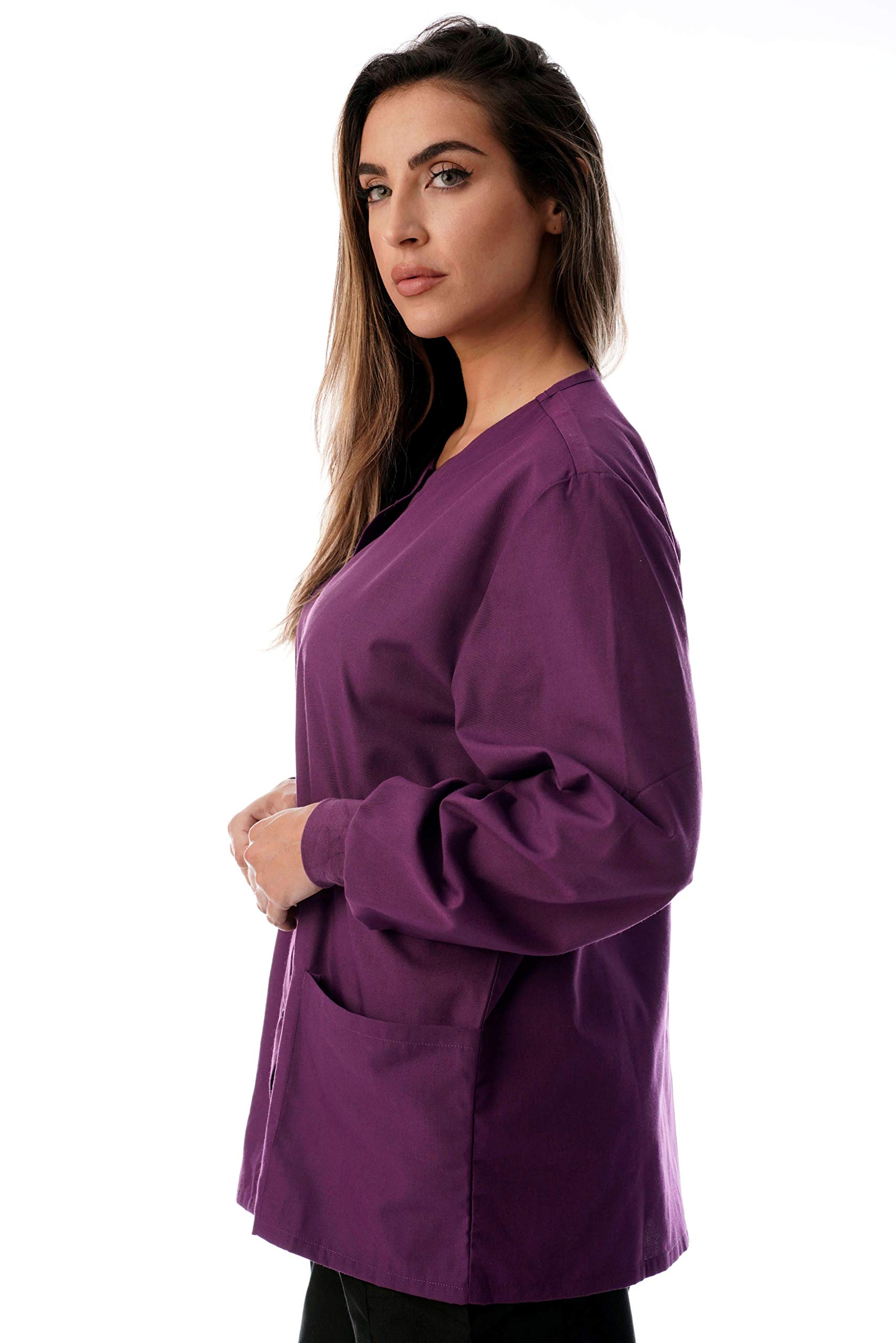 Just Love Women's Solid Scrub Jacket - Comfortable and Professional Uniform Coat - Picture 35 of 73