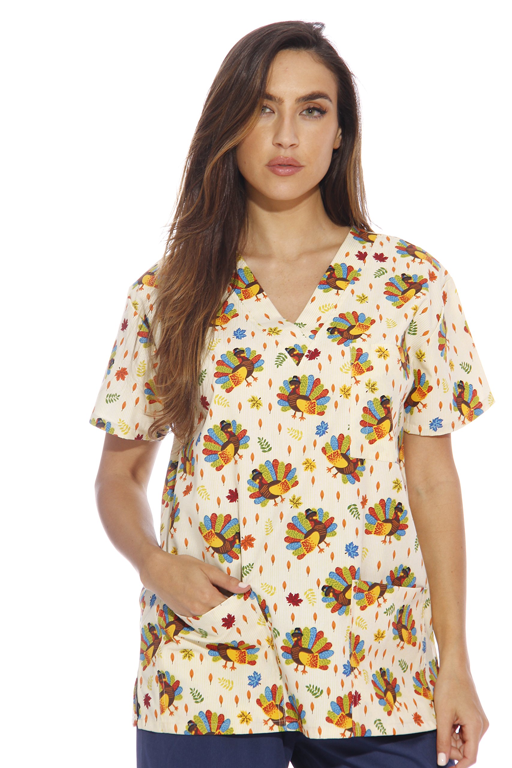 Just Love Women's Scrub Tops / Holiday Scrubs / Nursing Scrubs - Picture 46 of 51