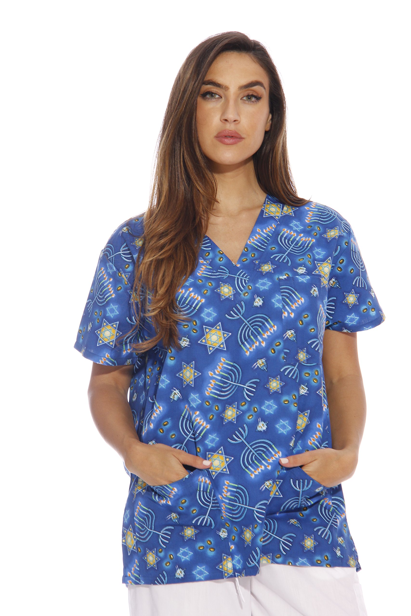 Just Love Women's Scrub Tops / Holiday Scrubs / Nursing Scrubs - Picture 12 of 51