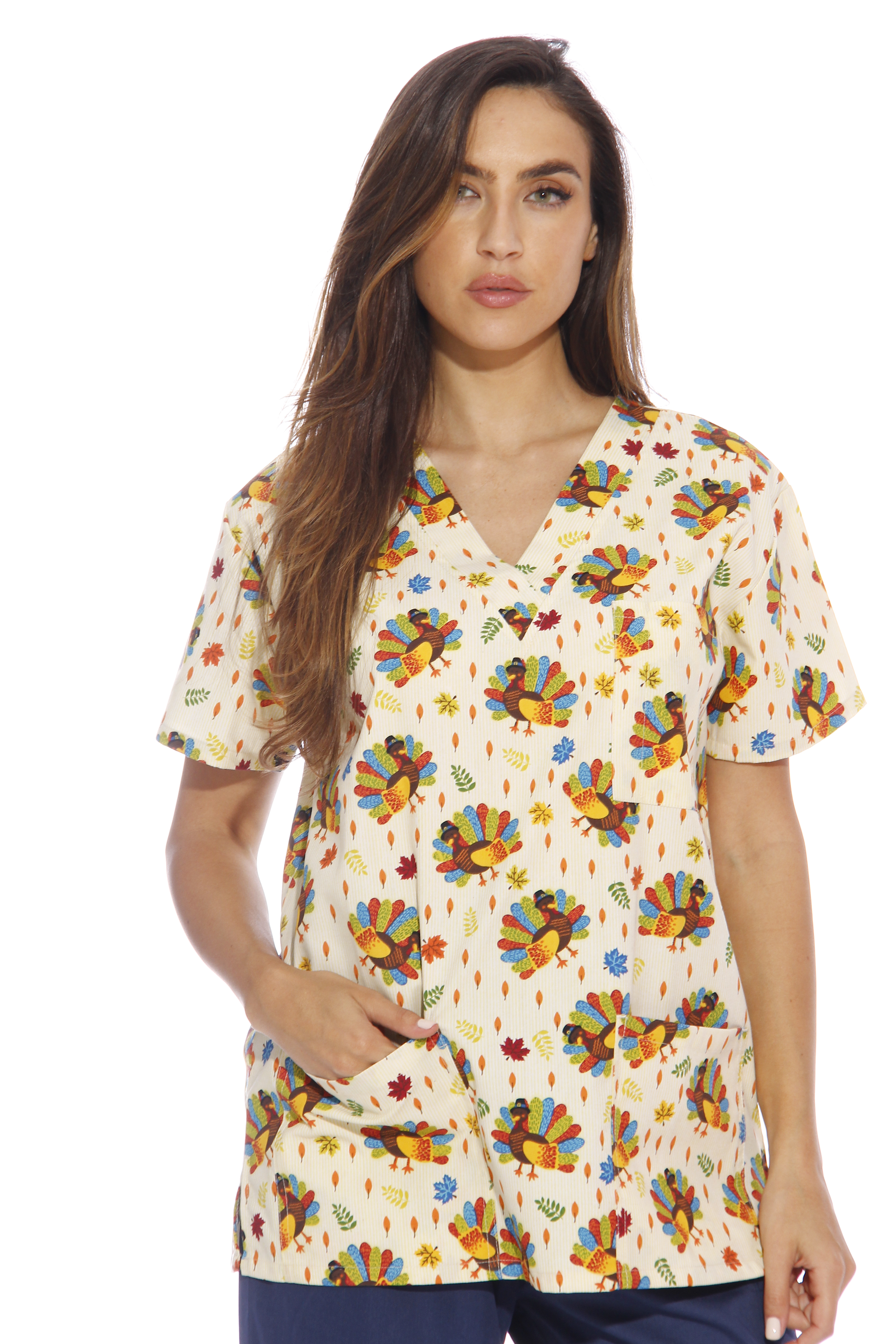 Just Love Women's Scrub Tops / Holiday Scrubs / Nursing Scrubs - Picture 49 of 51