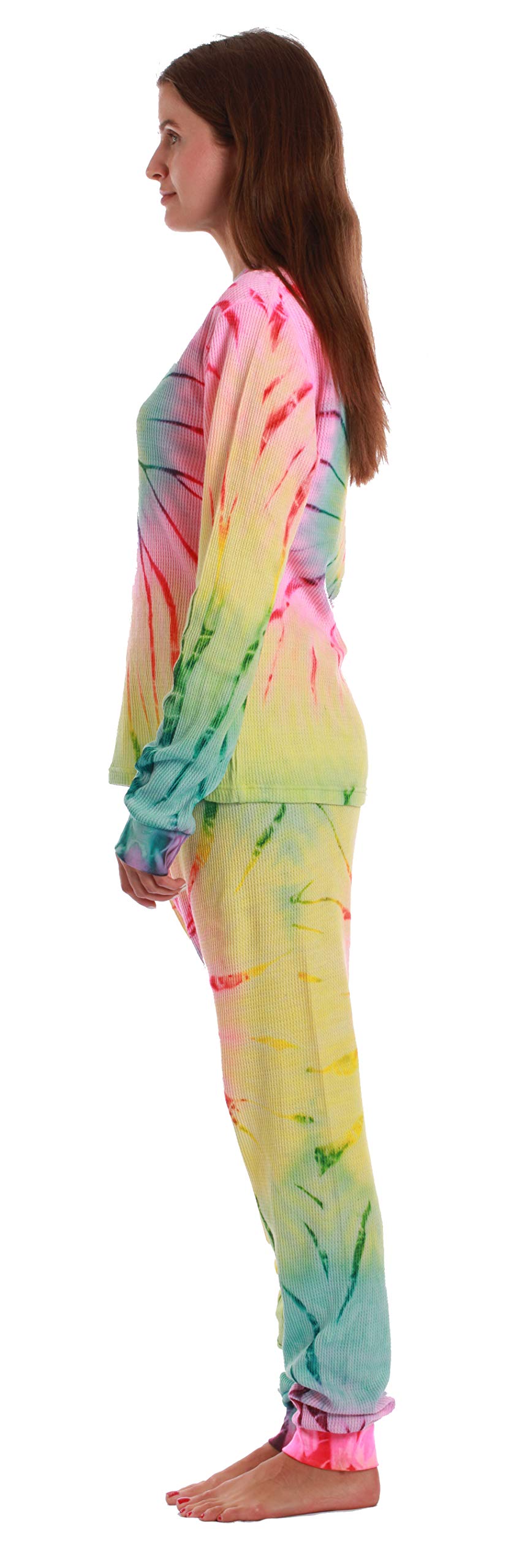 Just Love Women's Tie Dye Two Piece Thermal Pajama Sets