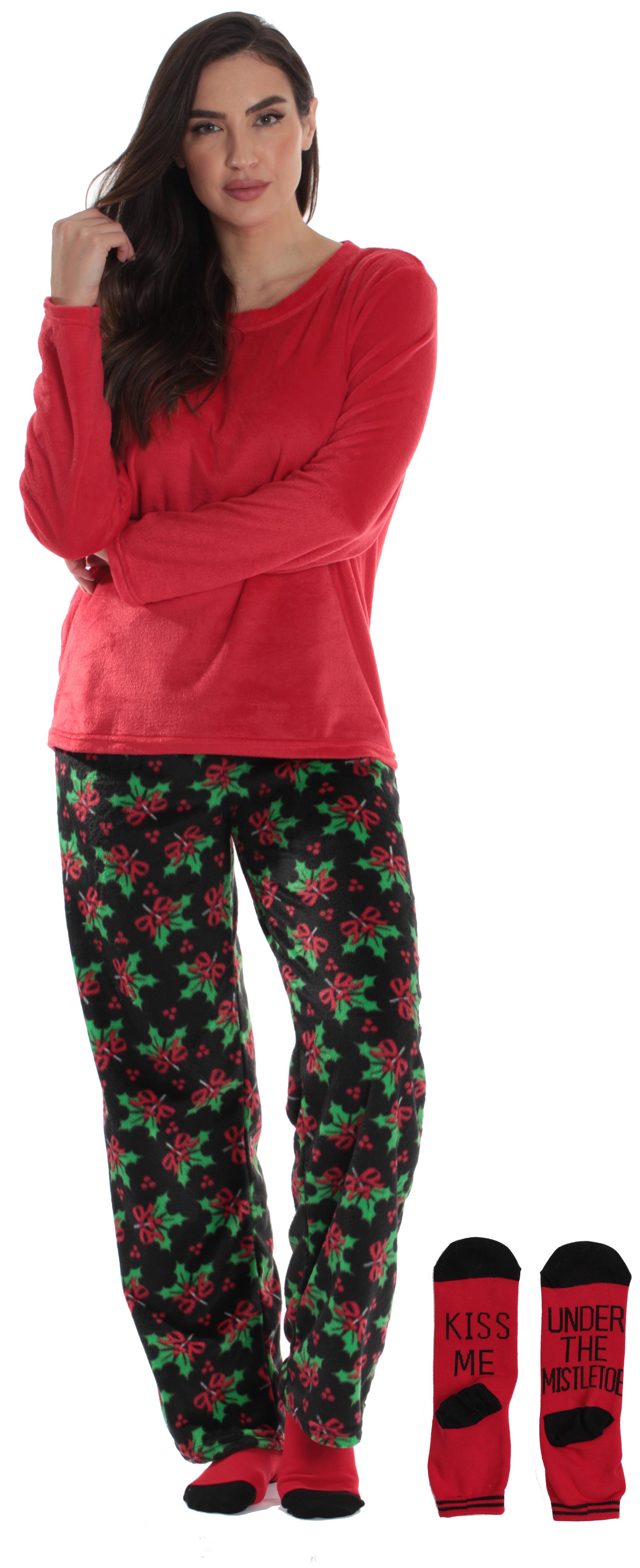Just Love Womens Microfleece Pajama Pants Set with Socks 6734-10