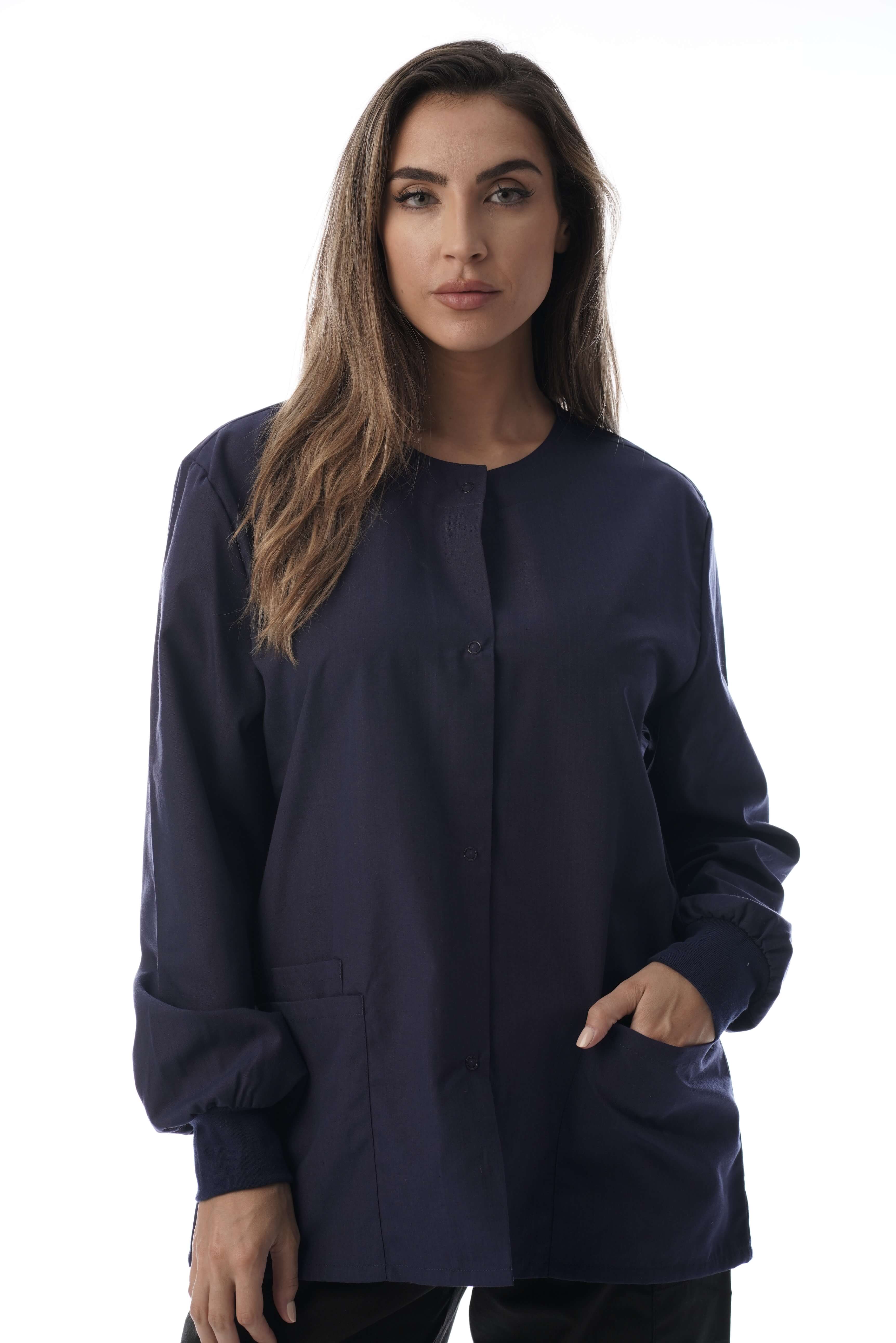 Just Love Women's Solid Scrub Jacket - Comfortable and Professional Uniform Coat - Picture 49 of 73