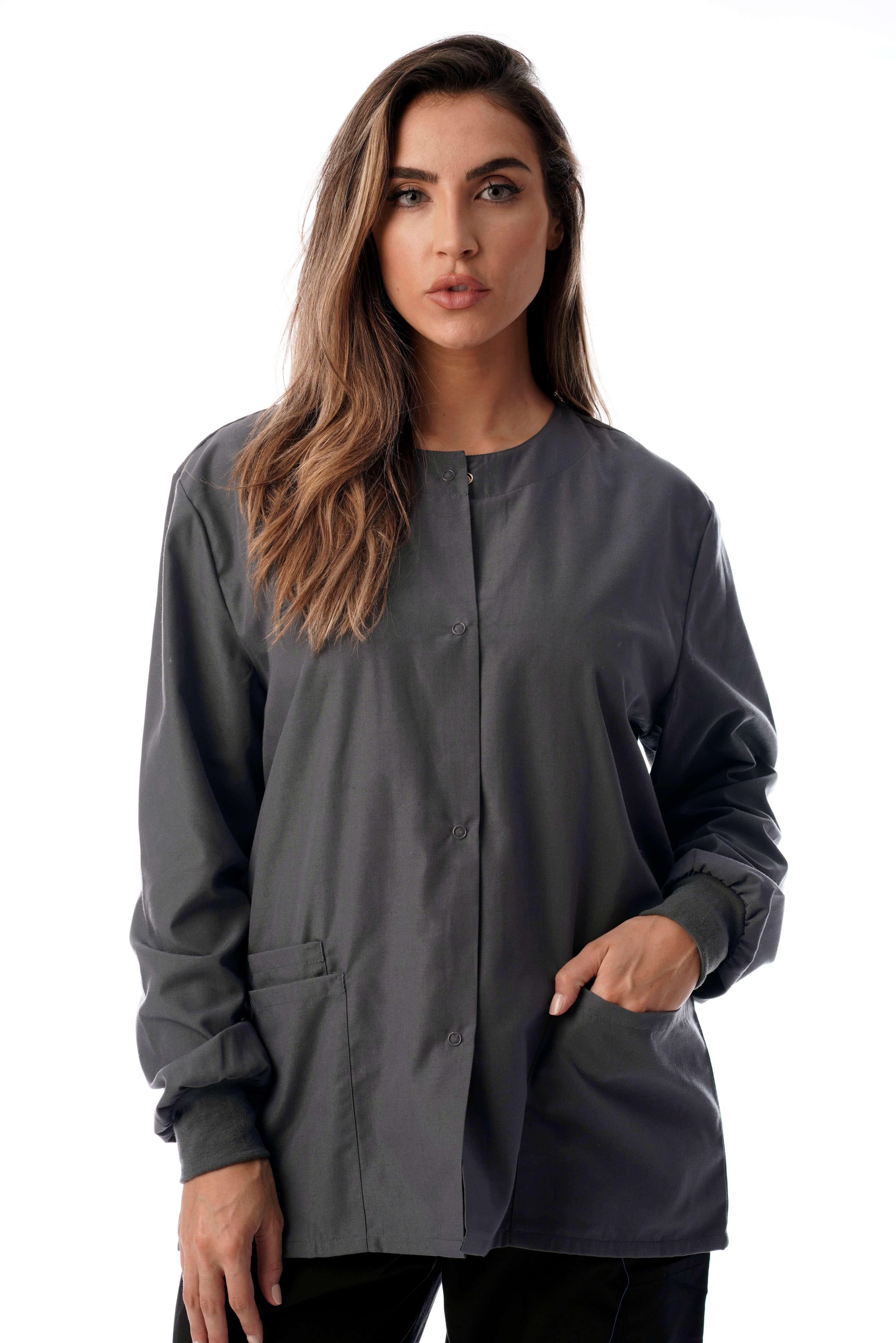 Just Love Women's Solid Scrub Jacket - Comfortable and Professional Uniform Coat - Picture 65 of 73