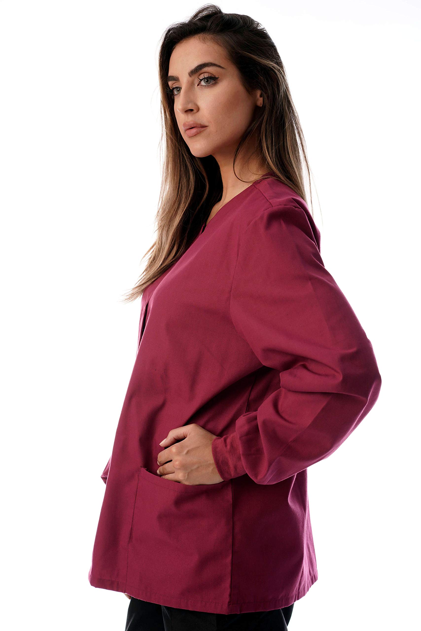 Just Love Women's Solid Scrub Jacket - Comfortable and Professional Uniform Coat - Picture 12 of 73