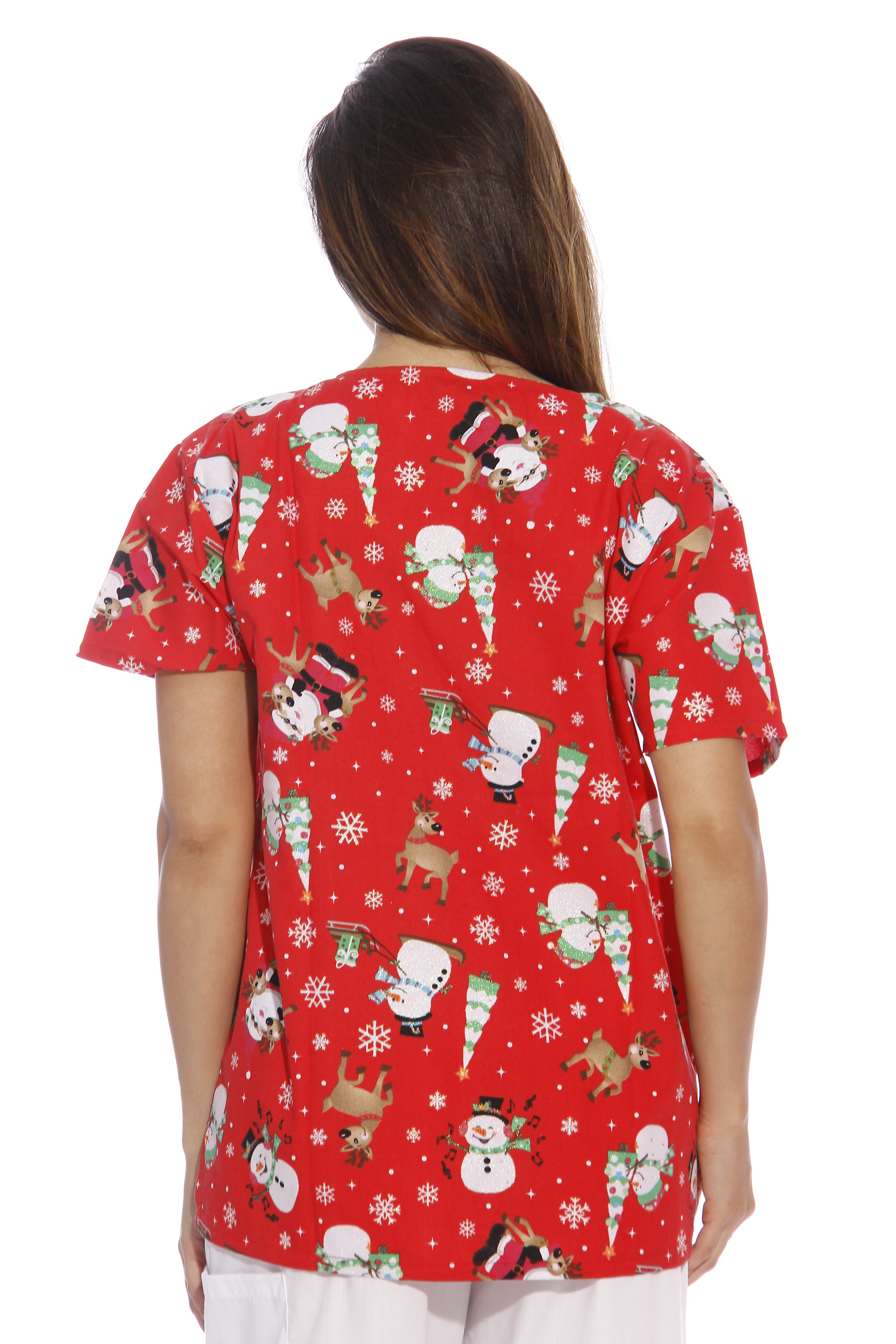 Just Love Women's Scrub Tops / Holiday Scrubs / Nursing Scrubs - Picture 41 of 51